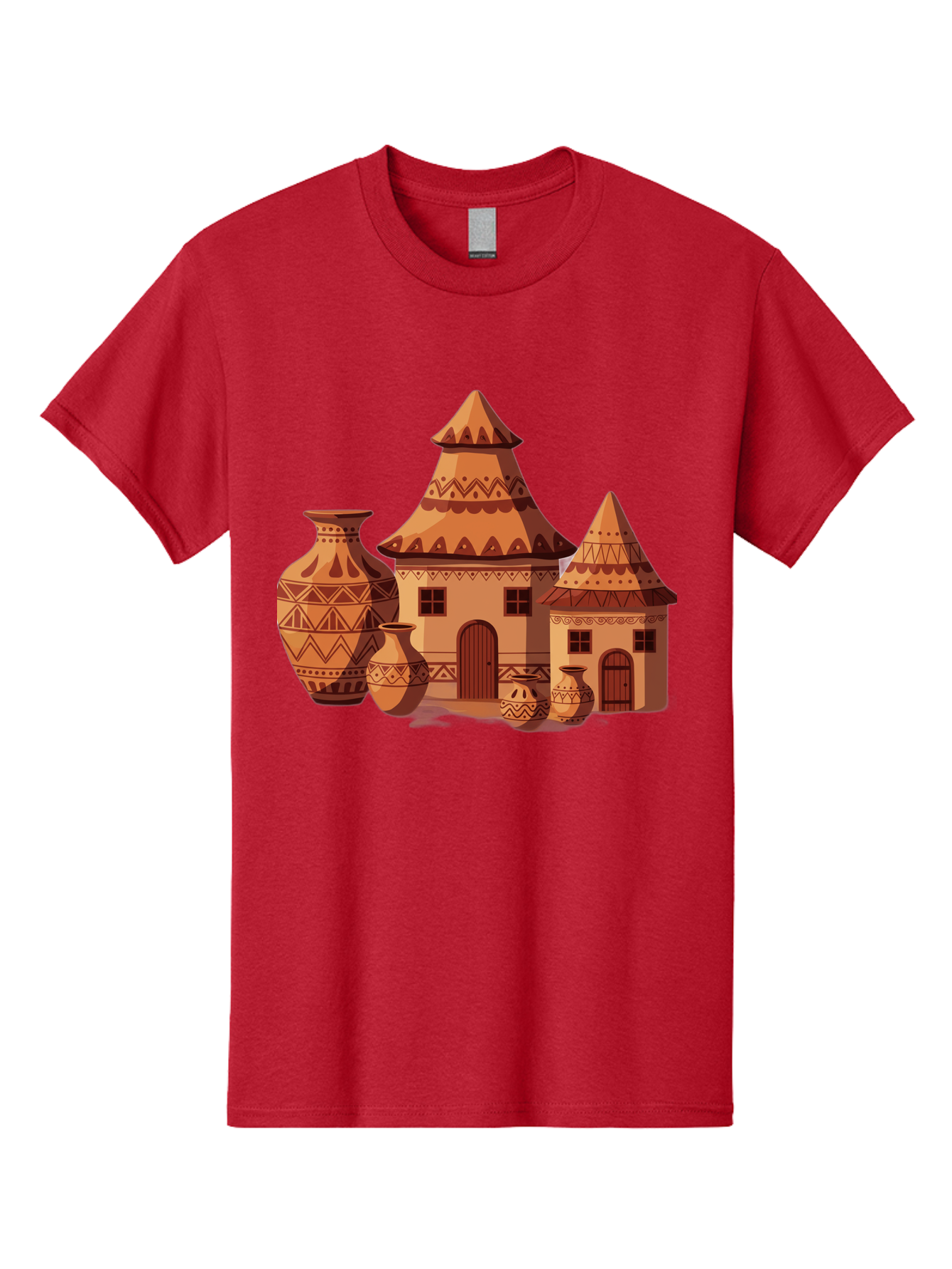African-Huts-And-Vases Men'S Graphic Tee, 100% Cotton, Comfortable Casual Summer Wear, Machine Washable, Vintage Camera, Old Camera, Antique Camera, Black Camera, Classic Photography, Photography Equipment, Nostalgic Device, Film Camera, Bag130