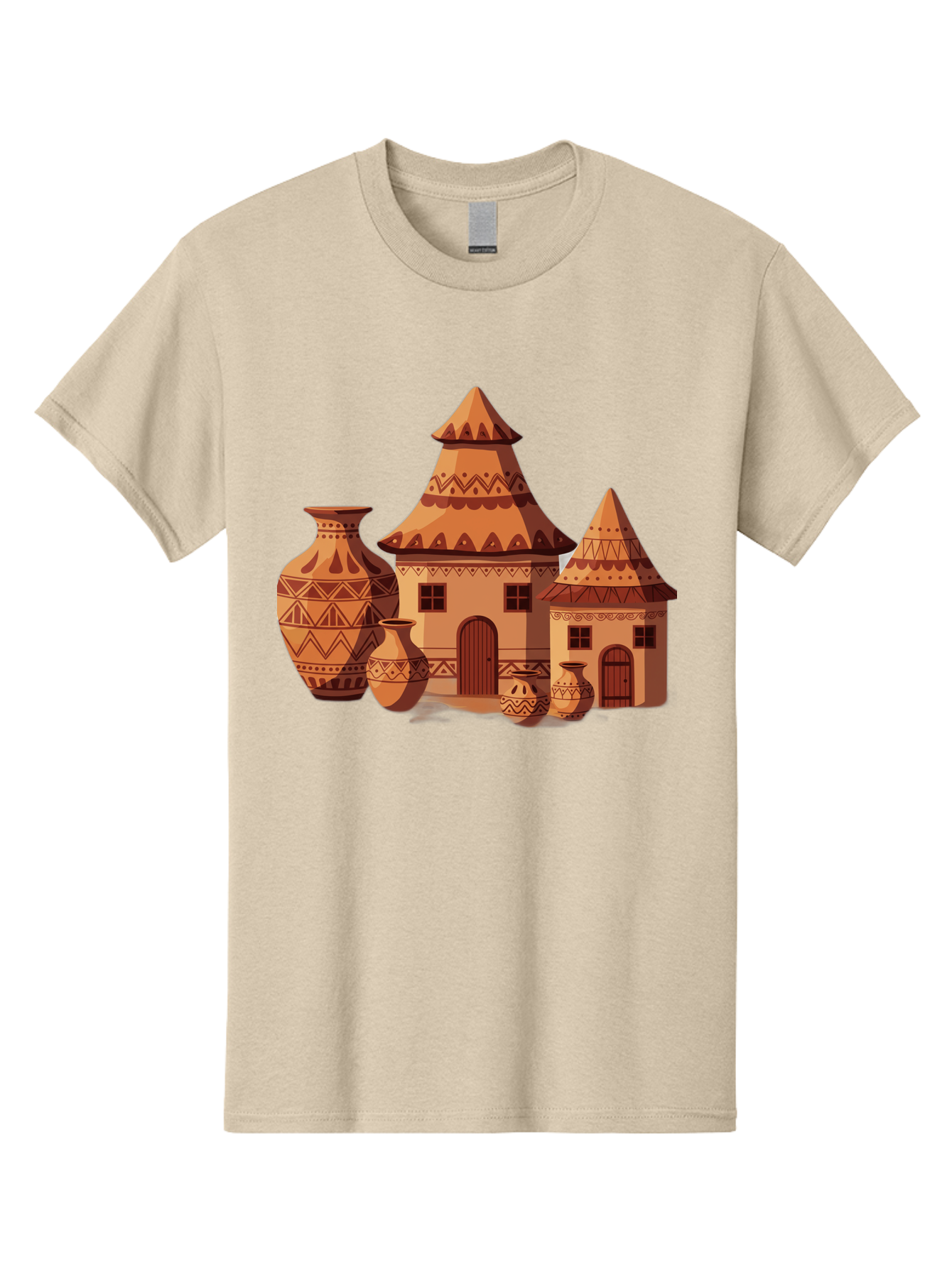 African-Huts-And-Vases Men'S Graphic Tee, 100% Cotton, Comfortable Casual Summer Wear, Machine Washable, Vintage Camera, Old Camera, Antique Camera, Black Camera, Classic Photography, Photography Equipment, Nostalgic Device, Film Camera, Bag130