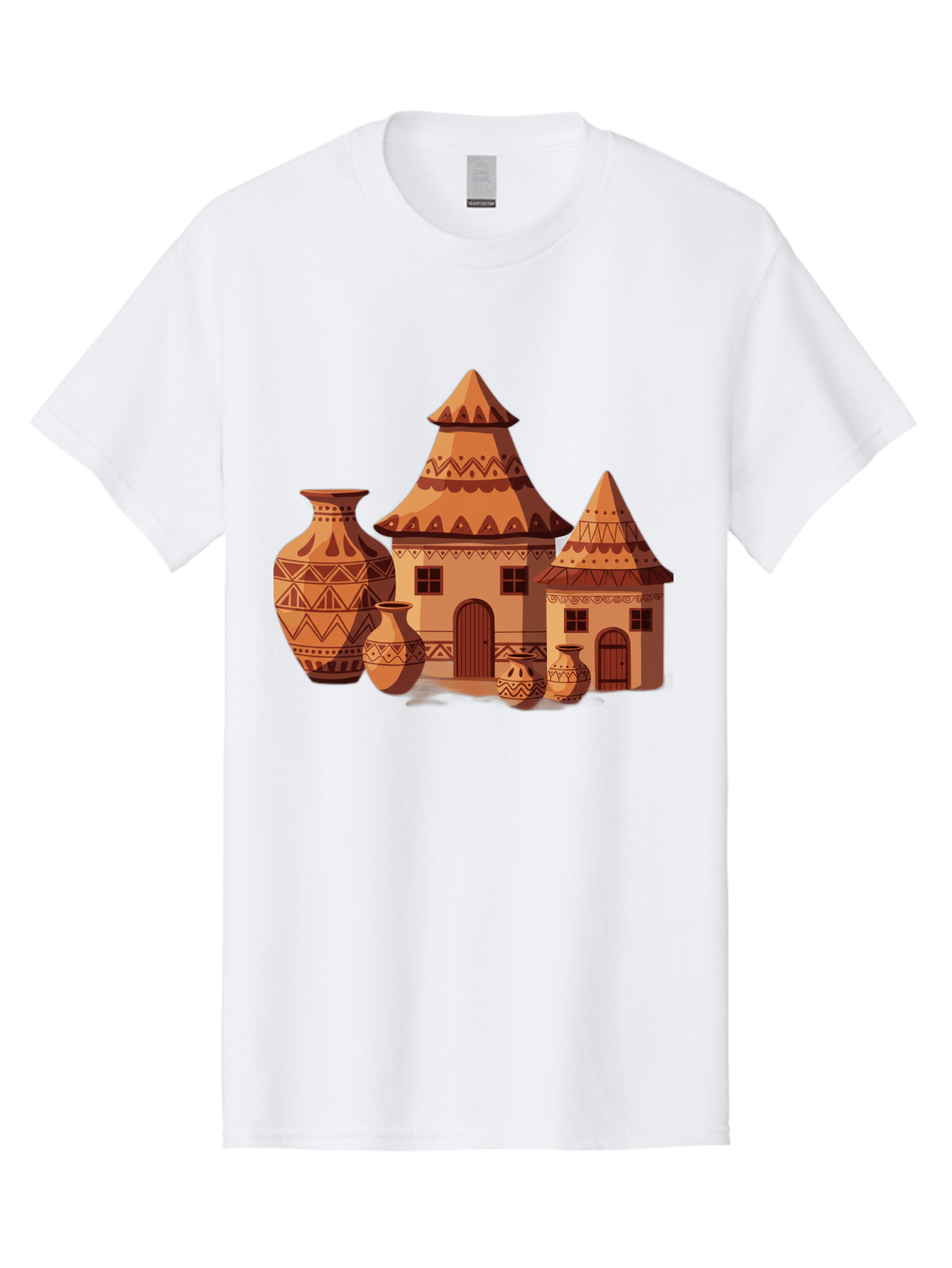 African-Huts-And-Vases Men'S Graphic Tee, 100% Cotton, Comfortable Casual Summer Wear, Machine Washable, Vintage Camera, Old Camera, Antique Camera, Black Camera, Classic Photography, Photography Equipment, Nostalgic Device, Film Camera, Bag130