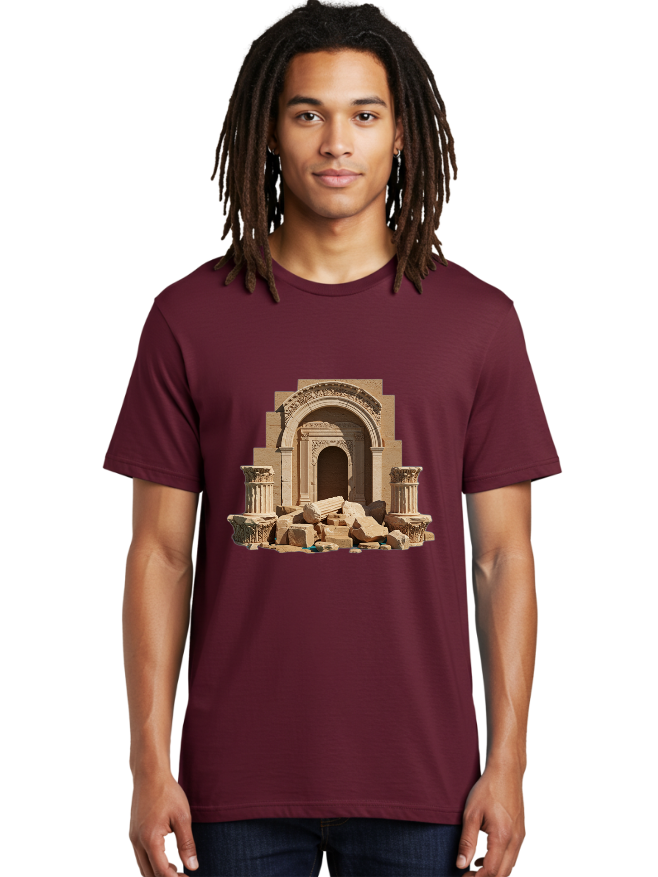 Ancient-Archway-Ruins Men'S Graphic Tee, 100% Cotton, Comfortable Casual Summer Wear, Machine Washable, Vintage Camera, Old Camera, Antique Camera, Black Camera, Classic Photography, Photography Equipment, Nostalgic Device, Film Camera, Bag133