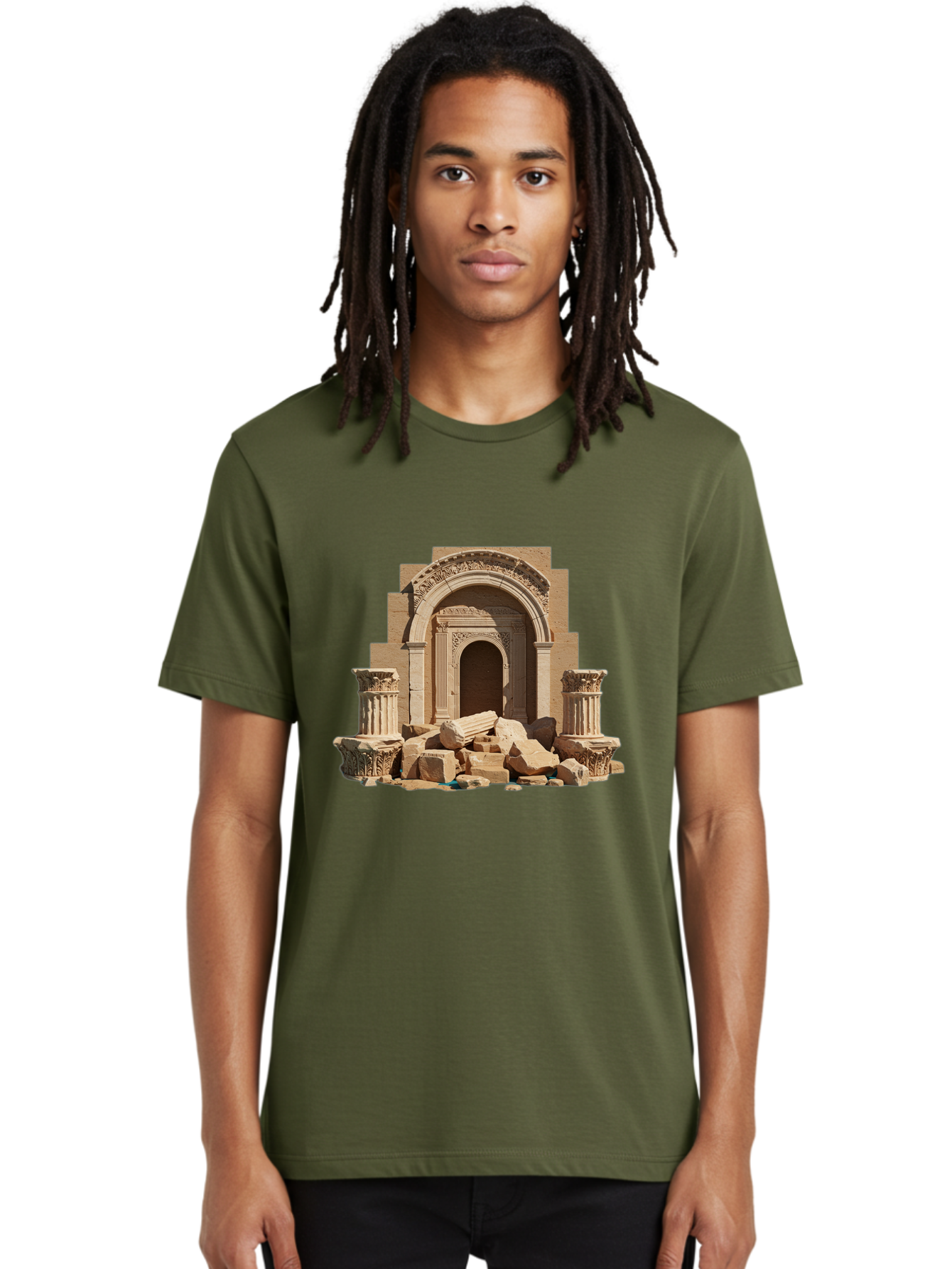 Ancient-Archway-Ruins Men'S Graphic Tee, 100% Cotton, Comfortable Casual Summer Wear, Machine Washable, Vintage Camera, Old Camera, Antique Camera, Black Camera, Classic Photography, Photography Equipment, Nostalgic Device, Film Camera, Bag133