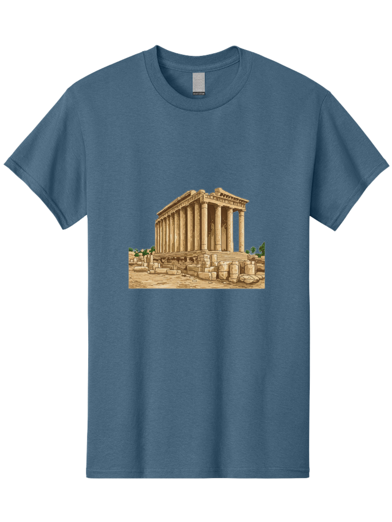 Ancient-Greek-Temple Men'S Graphic Tee, 100% Cotton, Comfortable Casual Summer Wear, Machine Washable, Vintage Camera, Old Camera, Antique Camera, Black Camera, Classic Photography, Photography Equipment, Nostalgic Device, Film Camera, Bag134