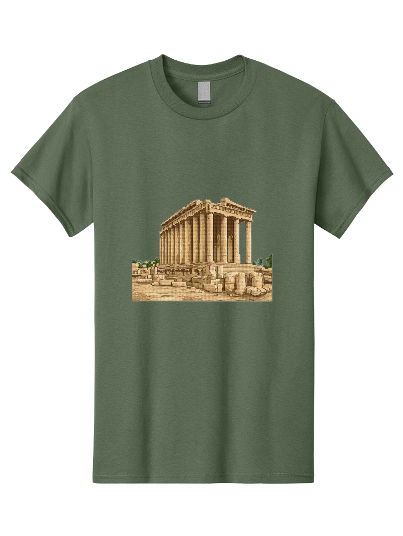 Ancient-Greek-Temple Men'S Graphic Tee, 100% Cotton, Comfortable Casual Summer Wear, Machine Washable, Vintage Camera, Old Camera, Antique Camera, Black Camera, Classic Photography, Photography Equipment, Nostalgic Device, Film Camera, Bag134