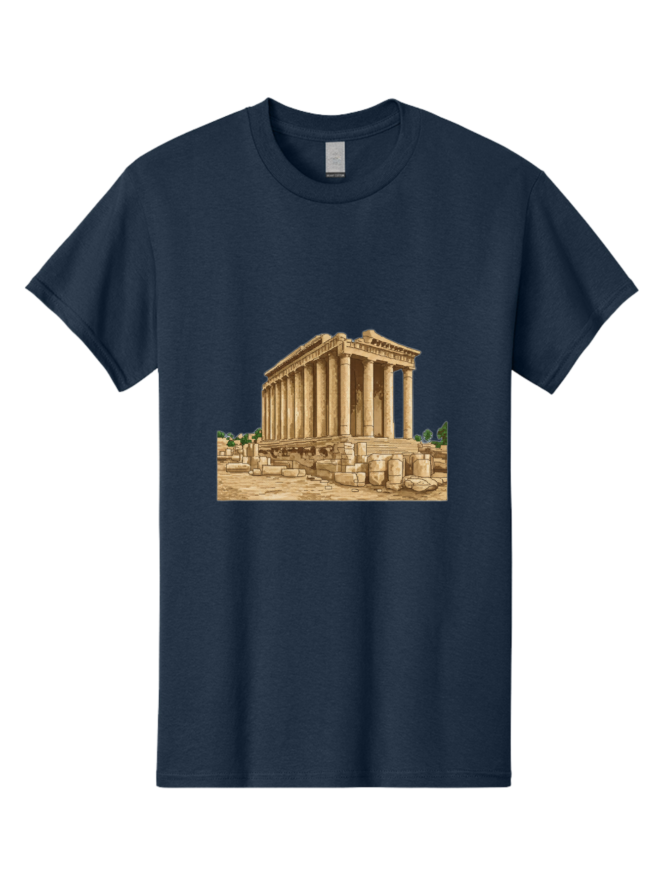 Ancient-Greek-Temple Men'S Graphic Tee, 100% Cotton, Comfortable Casual Summer Wear, Machine Washable, Vintage Camera, Old Camera, Antique Camera, Black Camera, Classic Photography, Photography Equipment, Nostalgic Device, Film Camera, Bag134