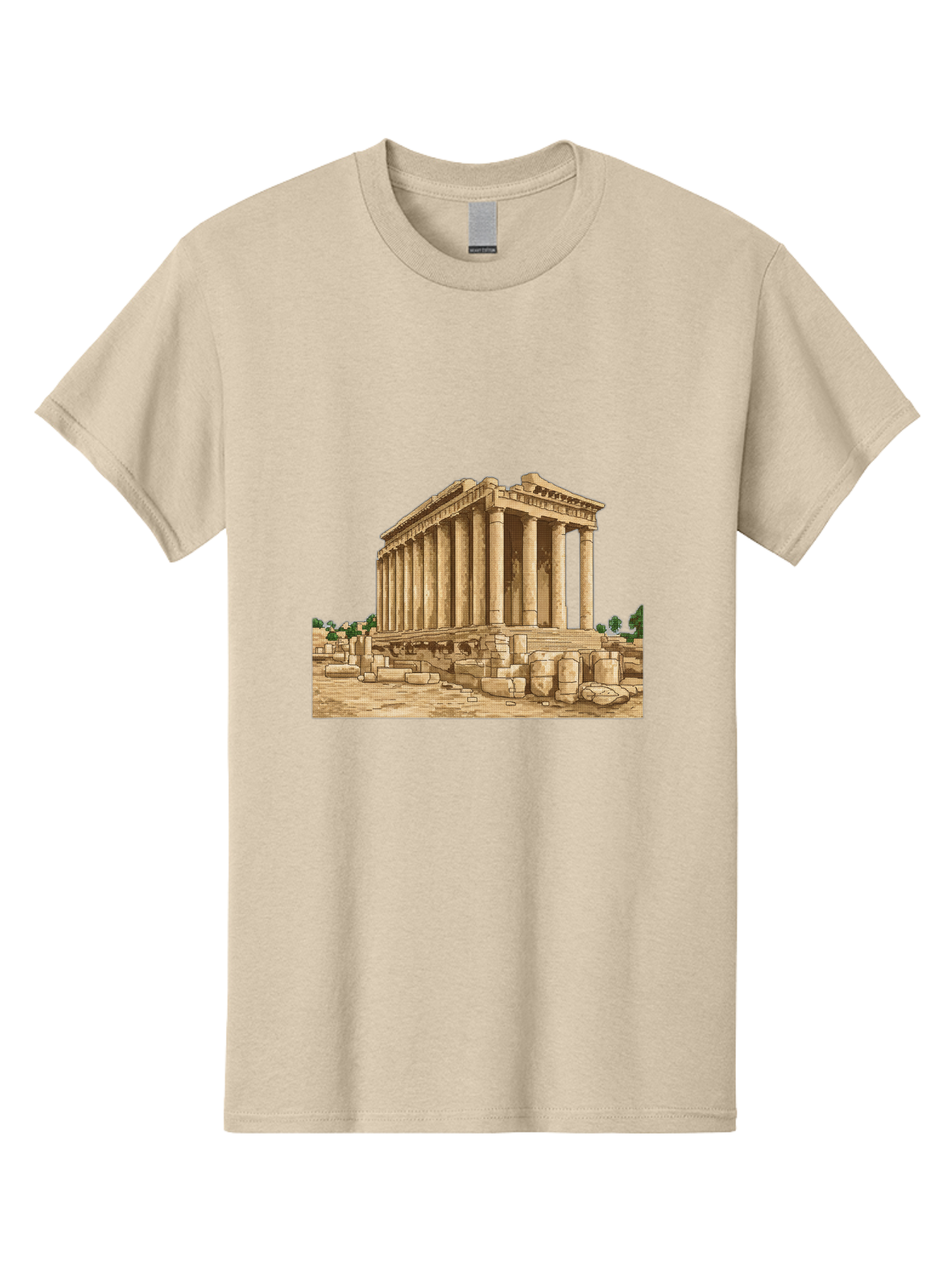 Ancient-Greek-Temple Men'S Graphic Tee, 100% Cotton, Comfortable Casual Summer Wear, Machine Washable, Vintage Camera, Old Camera, Antique Camera, Black Camera, Classic Photography, Photography Equipment, Nostalgic Device, Film Camera, Bag134