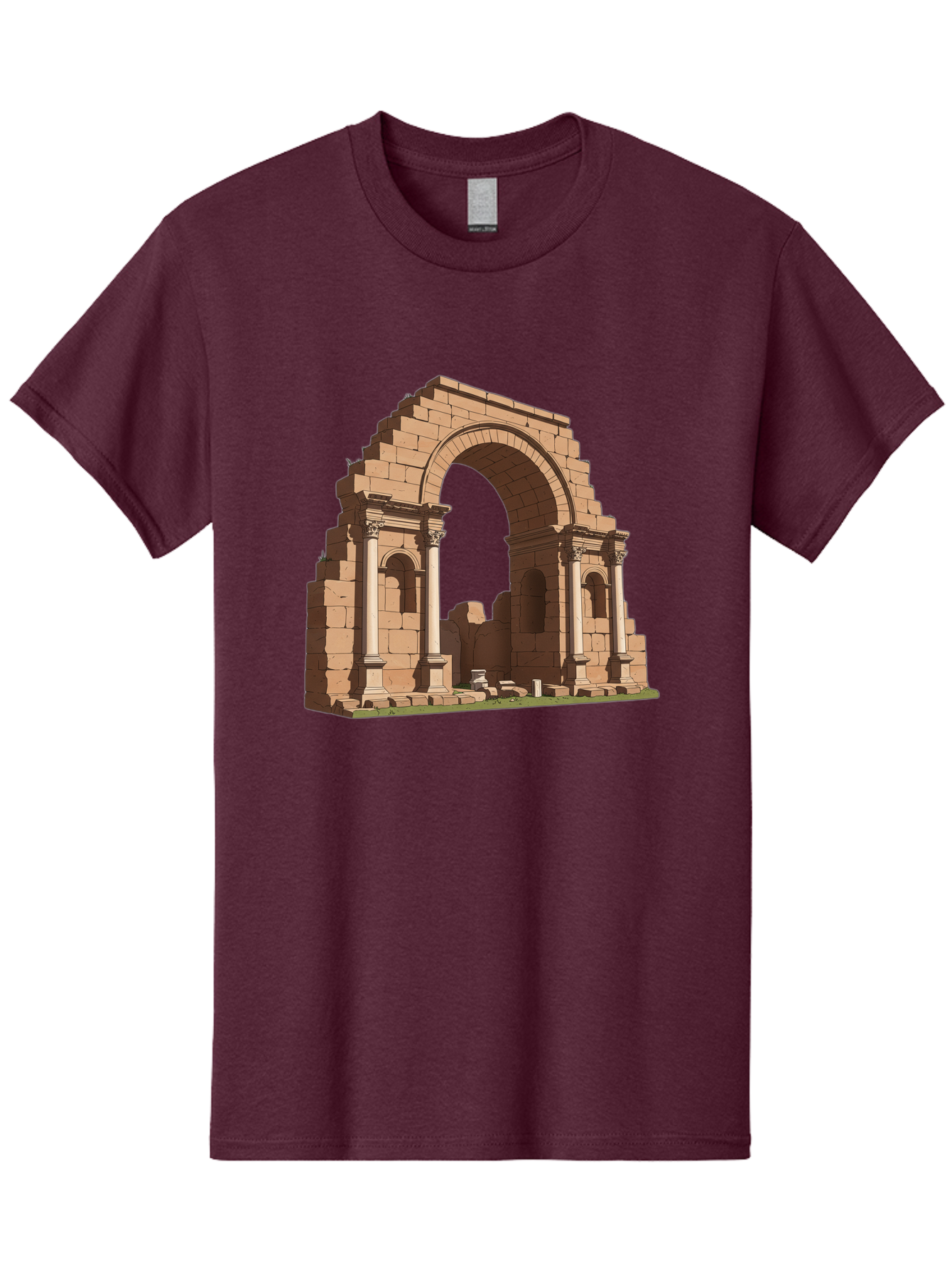 Archway-Ruins Men'S Graphic Tee, 100% Cotton, Comfortable Casual Summer Wear, Machine Washable, Vintage Camera, Old Camera, Antique Camera, Black Camera, Classic Photography, Photography Equipment, Nostalgic Device, Film Camera, Camera Art Bag146
