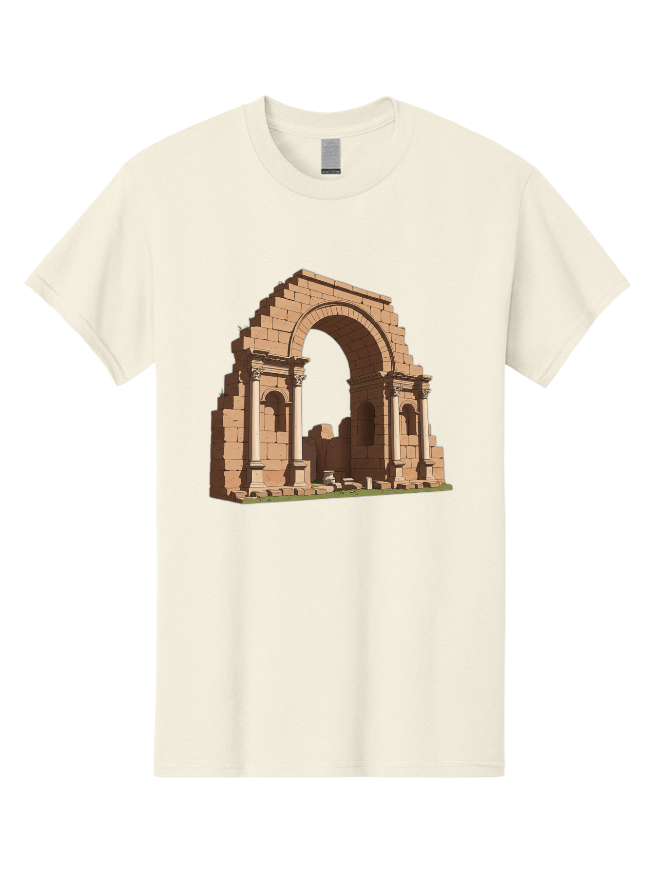 Archway-Ruins Men'S Graphic Tee, 100% Cotton, Comfortable Casual Summer Wear, Machine Washable, Vintage Camera, Old Camera, Antique Camera, Black Camera, Classic Photography, Photography Equipment, Nostalgic Device, Film Camera, Camera Art Bag146