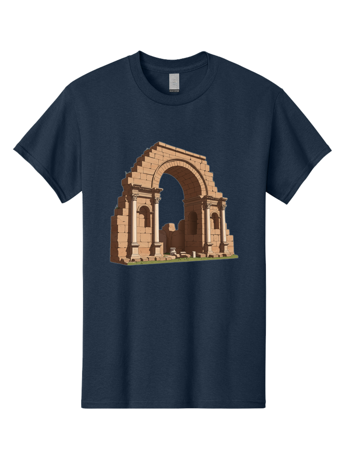 Archway-Ruins Men'S Graphic Tee, 100% Cotton, Comfortable Casual Summer Wear, Machine Washable, Vintage Camera, Old Camera, Antique Camera, Black Camera, Classic Photography, Photography Equipment, Nostalgic Device, Film Camera, Camera Art Bag146