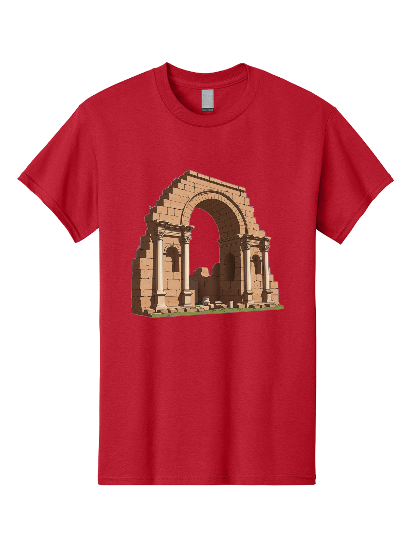 Archway-Ruins Men'S Graphic Tee, 100% Cotton, Comfortable Casual Summer Wear, Machine Washable, Vintage Camera, Old Camera, Antique Camera, Black Camera, Classic Photography, Photography Equipment, Nostalgic Device, Film Camera, Camera Art Bag146