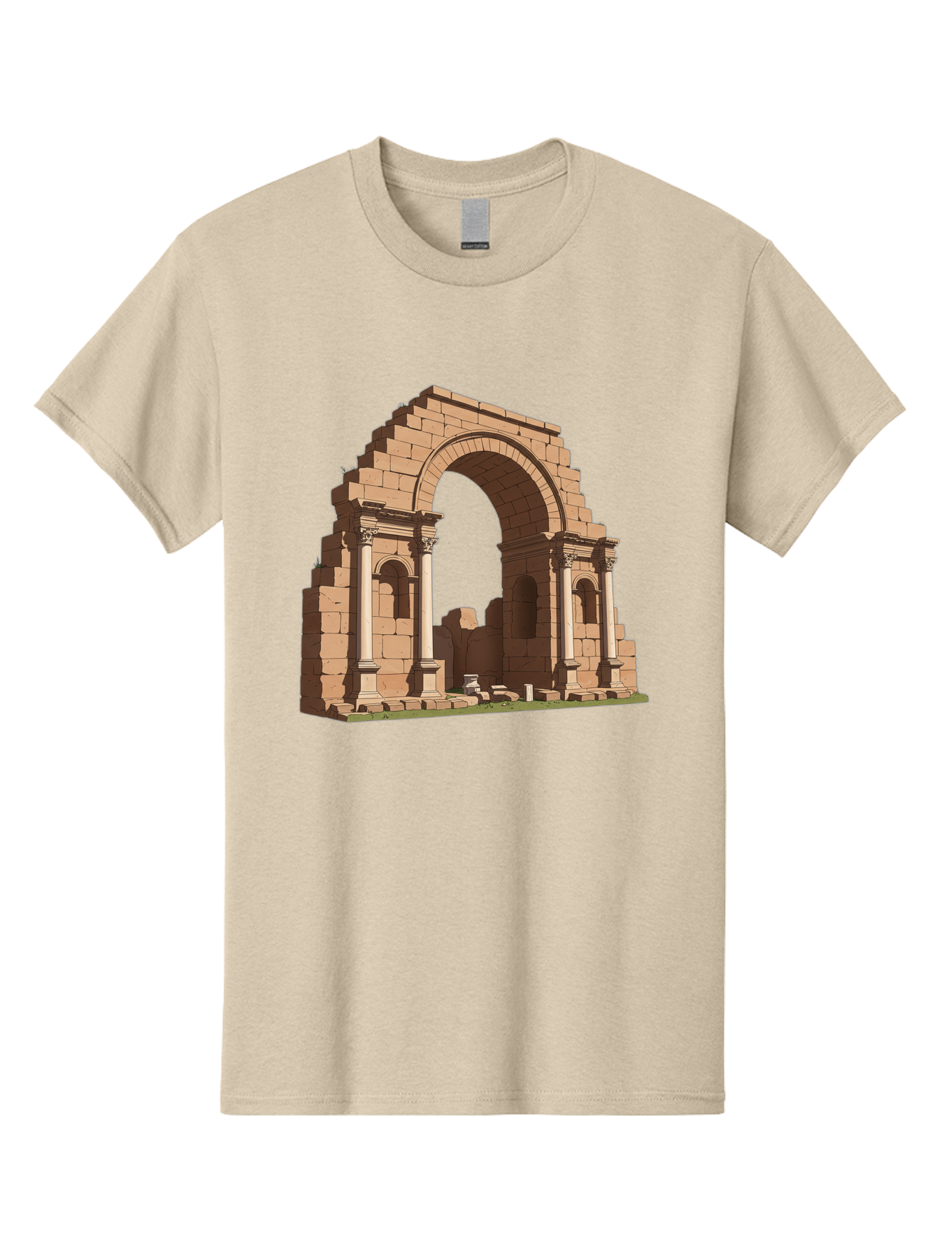 Archway-Ruins Men'S Graphic Tee, 100% Cotton, Comfortable Casual Summer Wear, Machine Washable, Vintage Camera, Old Camera, Antique Camera, Black Camera, Classic Photography, Photography Equipment, Nostalgic Device, Film Camera, Camera Art Bag146