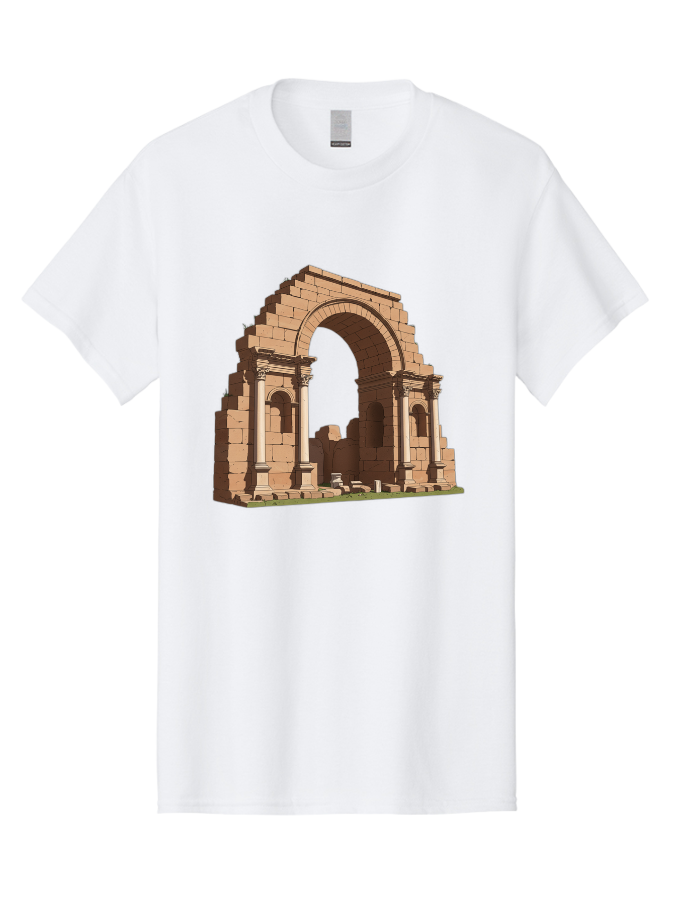 Archway-Ruins Men'S Graphic Tee, 100% Cotton, Comfortable Casual Summer Wear, Machine Washable, Vintage Camera, Old Camera, Antique Camera, Black Camera, Classic Photography, Photography Equipment, Nostalgic Device, Film Camera, Camera Art Bag146