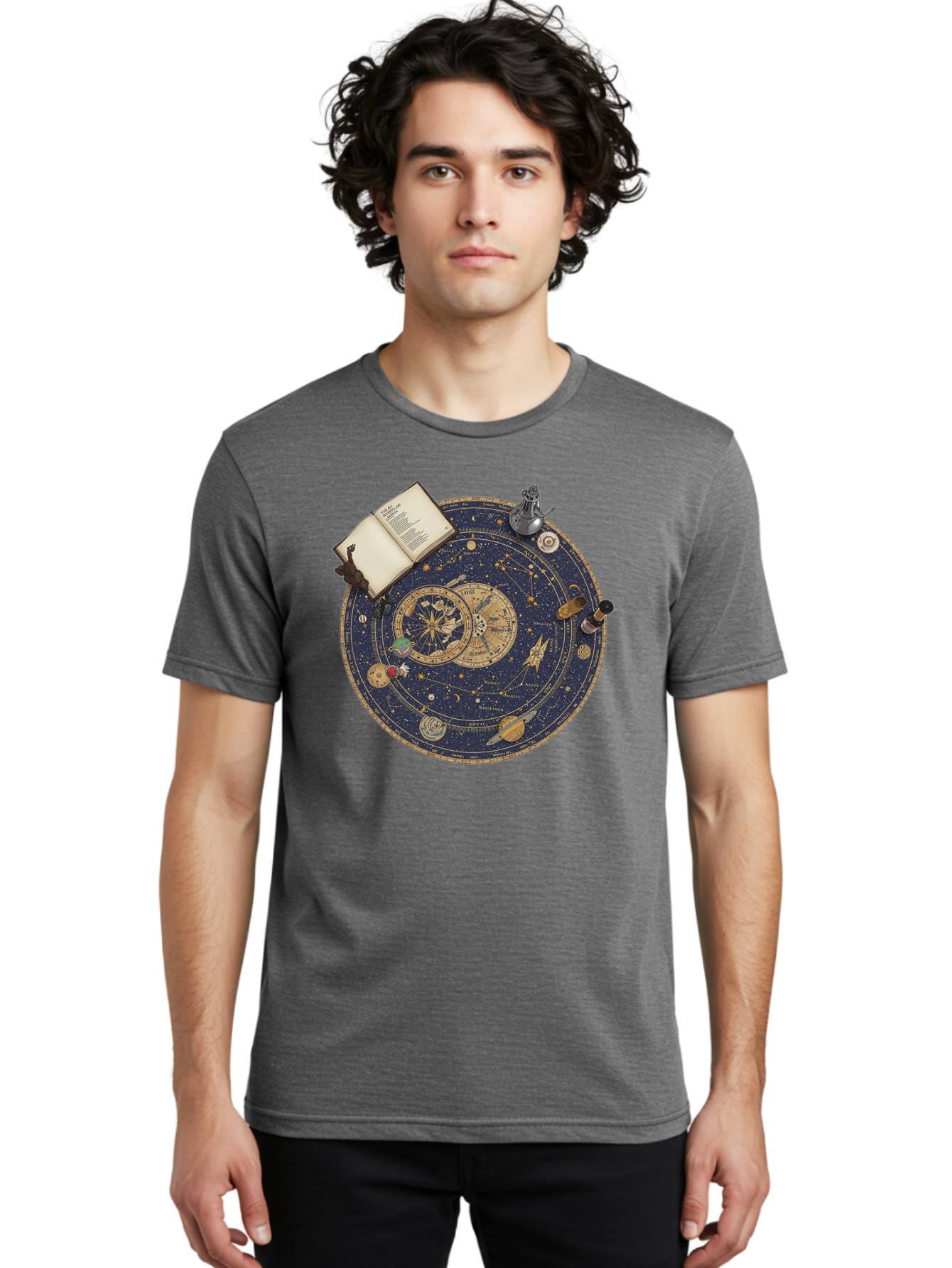 Astronomy-Wheel Men'S Graphic Tee, 100% Cotton, Comfortable Casual Summer Wear, Machine Washable, Vintage Camera, Old Camera, Antique Camera, Black Camera, Classic Photography, Photography Equipment, Nostalgic Device, Film Camera, Camera Art Bag153