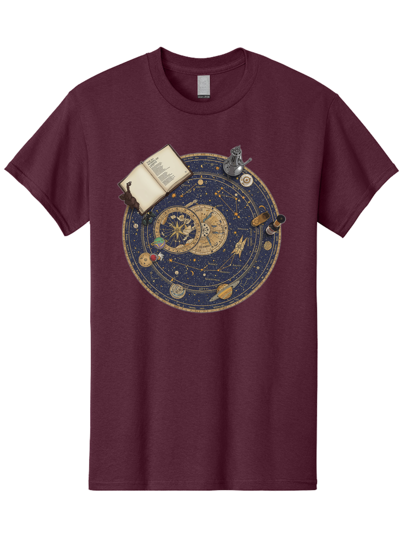 Astronomy-Wheel Men'S Graphic Tee, 100% Cotton, Comfortable Casual Summer Wear, Machine Washable, Vintage Camera, Old Camera, Antique Camera, Black Camera, Classic Photography, Photography Equipment, Nostalgic Device, Film Camera, Camera Art Bag153