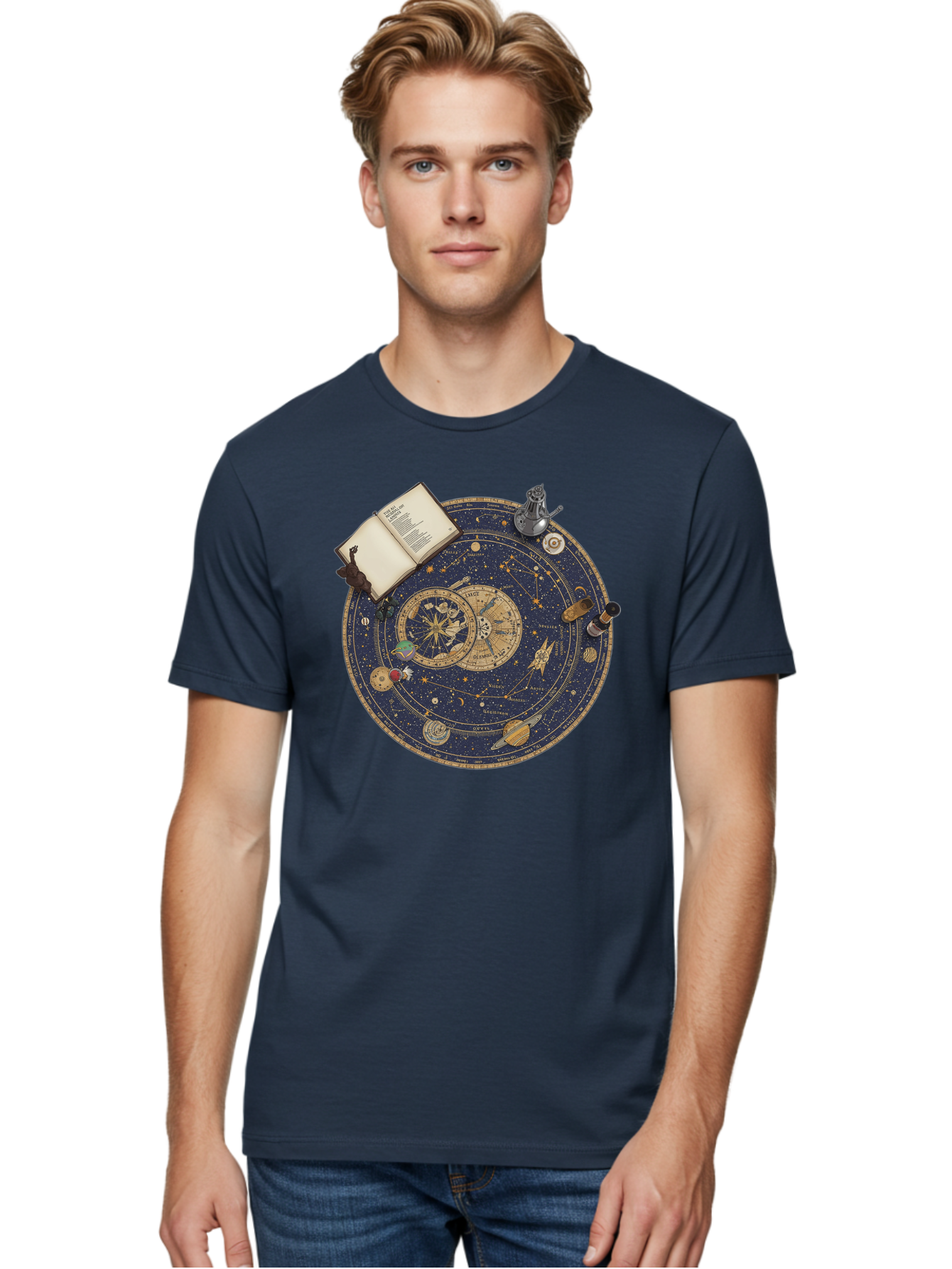Astronomy-Wheel Men'S Graphic Tee, 100% Cotton, Comfortable Casual Summer Wear, Machine Washable, Vintage Camera, Old Camera, Antique Camera, Black Camera, Classic Photography, Photography Equipment, Nostalgic Device, Film Camera, Camera Art Bag153