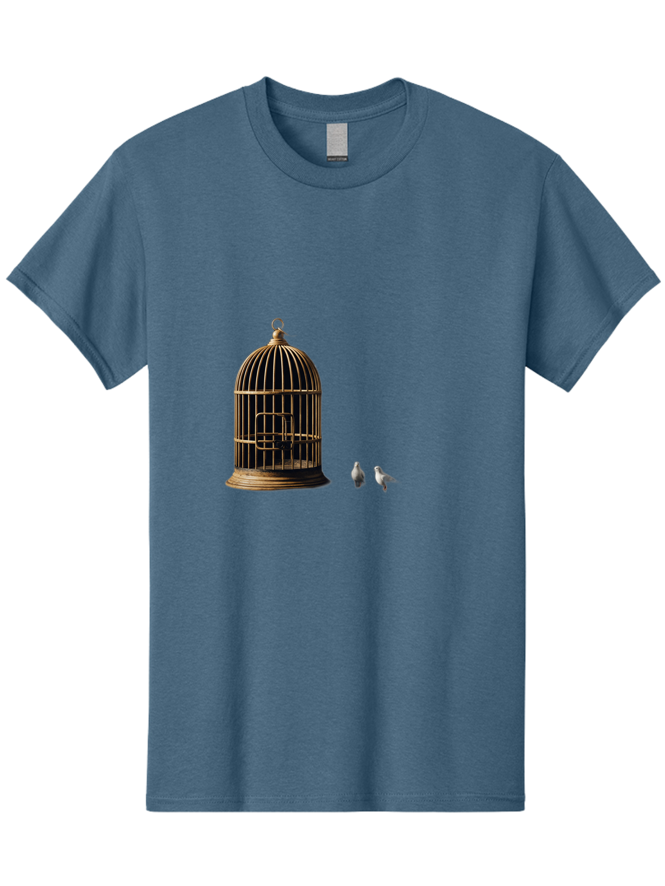 Bird-Cage-And-Birds Men'S Graphic Tee, 100% Cotton, Comfortable Casual Summer Wear, Machine Washable, Vintage Camera, Old Camera, Antique Camera, Black Camera, Classic Photography, Photography Equipment, Nostalgic Device, Film Camera, Bag172