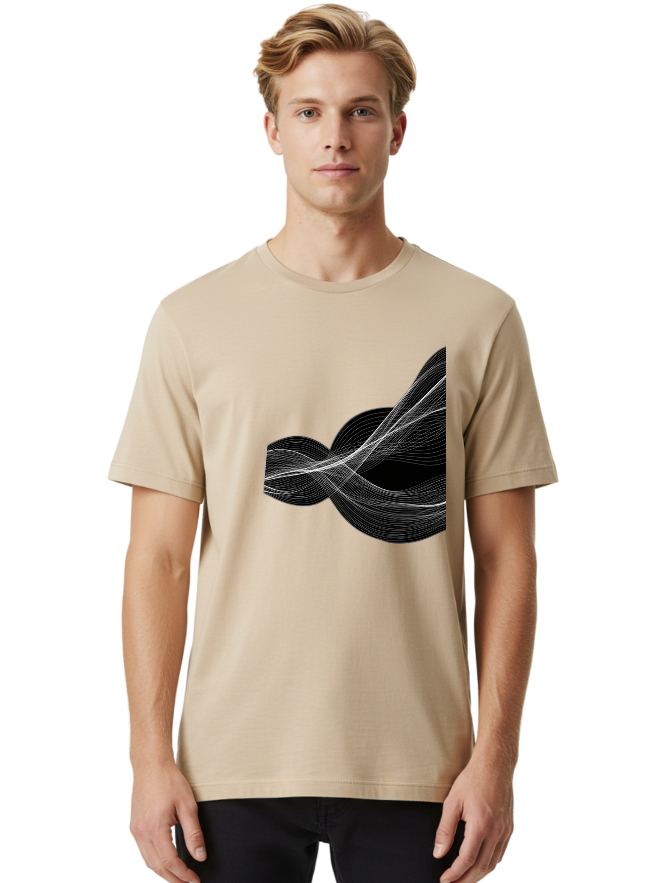 Black-And-White-Lines Men'S Graphic Tee, 100% Cotton, Comfortable Casual Summer Wear, Machine Washable, Vintage Camera, Old Camera, Antique Camera, Black Camera, Classic Photography, Photography Equipment, Nostalgic Device, Film Camera, Bag174