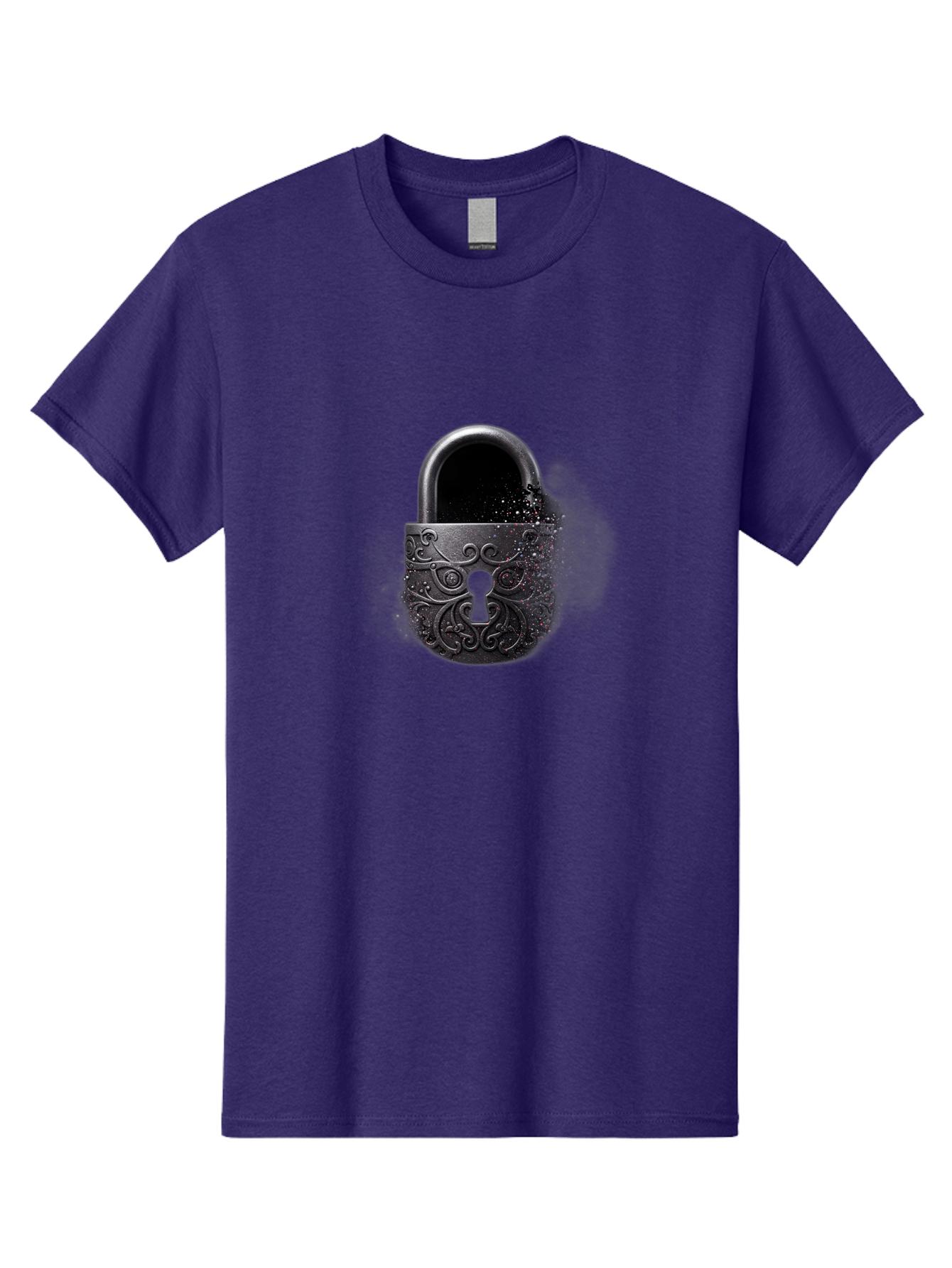 Black-Padlock Men'S Graphic Tee, 100% Cotton, Comfortable Casual Summer Wear, Machine Washable, Vintage Camera, Old Camera, Antique Camera, Black Camera, Classic Photography, Photography Equipment, Nostalgic Device, Film Camera, Camera Art Bag181