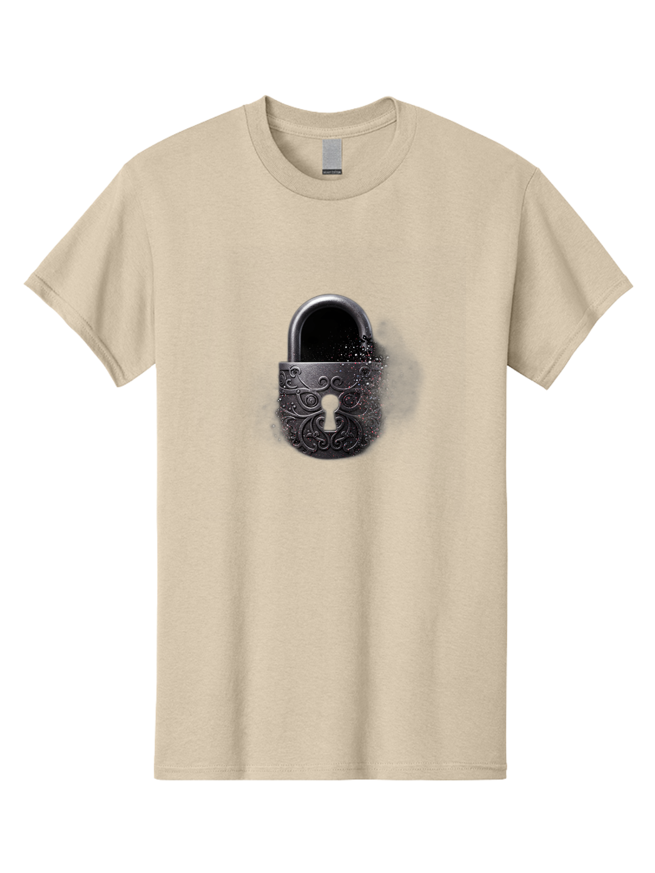Black-Padlock Men'S Graphic Tee, 100% Cotton, Comfortable Casual Summer Wear, Machine Washable, Vintage Camera, Old Camera, Antique Camera, Black Camera, Classic Photography, Photography Equipment, Nostalgic Device, Film Camera, Camera Art Bag181