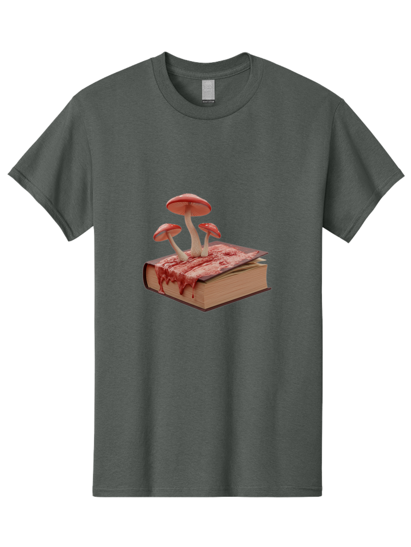 Bloody-Book-With-Mushrooms Men'S Graphic Tee, 100% Cotton, Comfortable Casual Summer Wear, Machine Washable, Vintage Camera, Old Camera, Antique Camera, Black Camera, Classic Photography, Photography Equipment, Nostalgic Device, Film Camera, Bag183