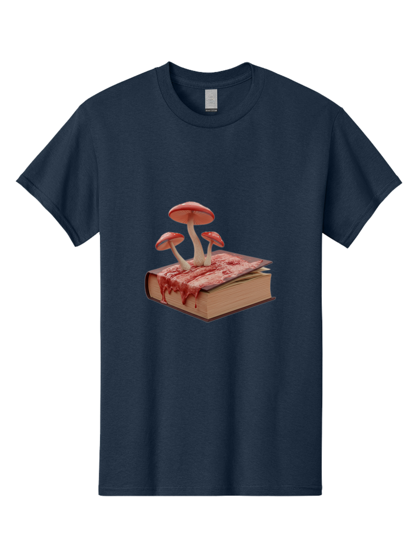 Bloody-Book-With-Mushrooms Men'S Graphic Tee, 100% Cotton, Comfortable Casual Summer Wear, Machine Washable, Vintage Camera, Old Camera, Antique Camera, Black Camera, Classic Photography, Photography Equipment, Nostalgic Device, Film Camera, Bag183