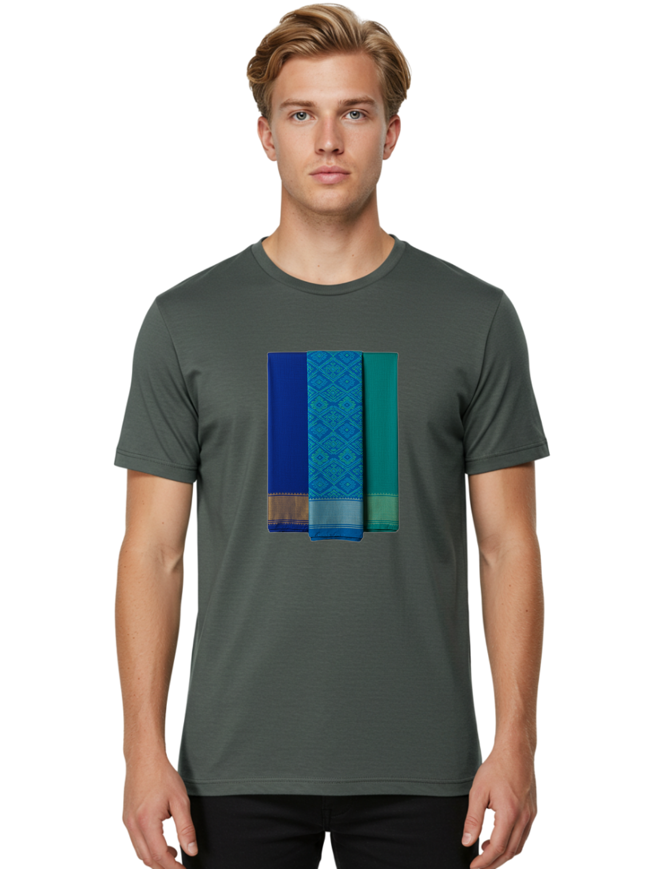 Blue-And-Teal-Sarees Men'S Graphic Tee, 100% Cotton, Comfortable Casual Summer Wear, Machine Washable, Vintage Camera, Old Camera, Antique Camera, Black Camera, Classic Photography, Photography Equipment, Nostalgic Device, Film Camera, Bag184