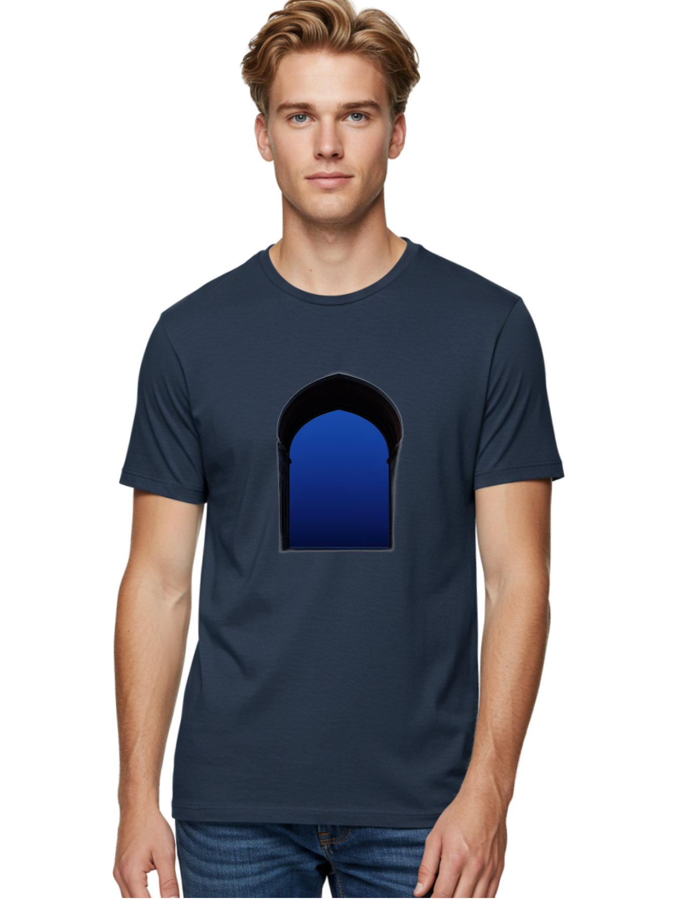 Blue-Arch Men'S Graphic Tee, 100% Cotton, Comfortable Casual Summer Wear, Machine Washable, Vintage Camera, Old Camera, Antique Camera, Black Camera, Classic Photography, Photography Equipment, Nostalgic Device, Film Camera, Camera Art Bag186