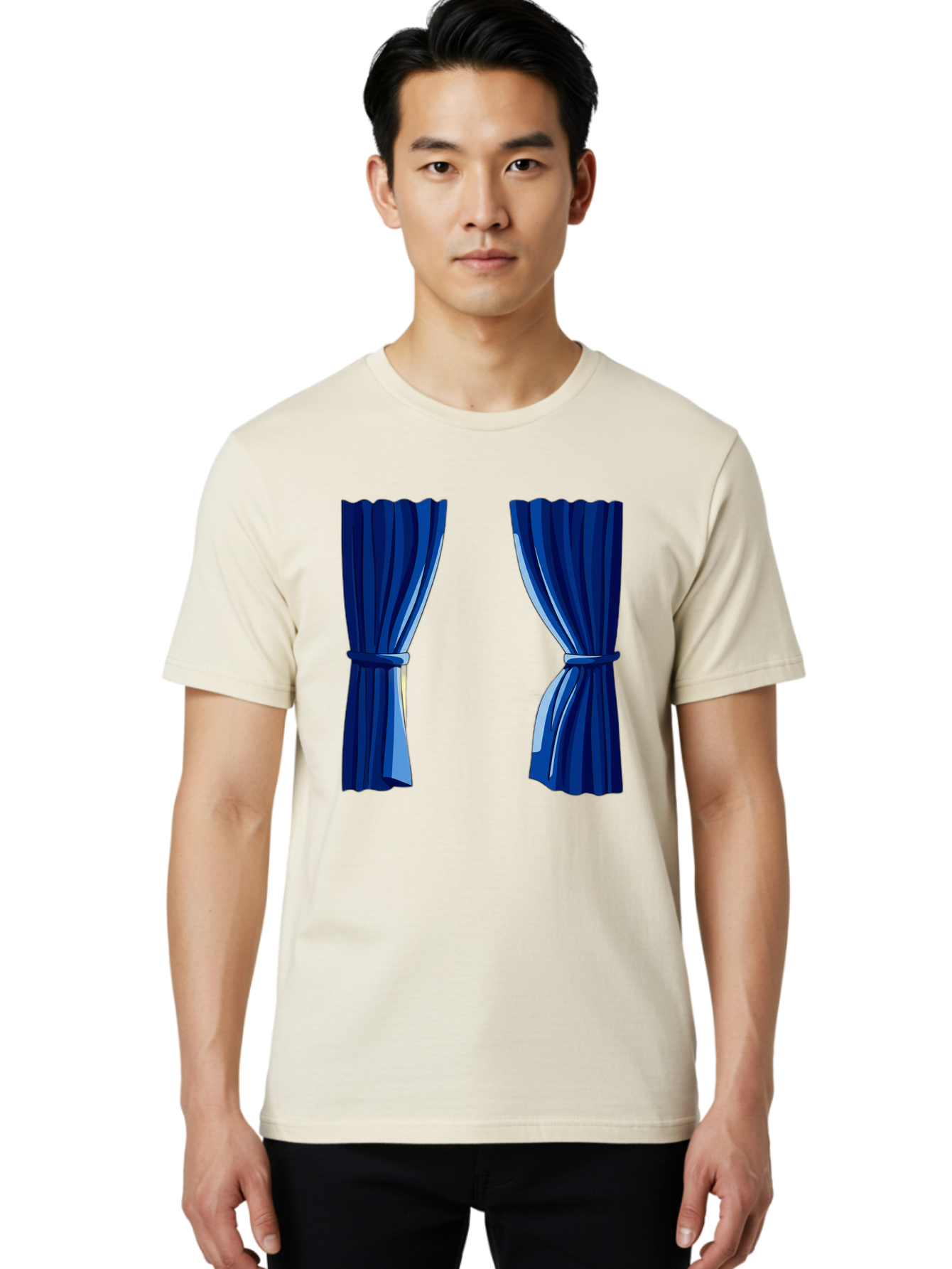 Blue-Curtains Men'S Graphic Tee, 100% Cotton, Comfortable Casual Summer Wear, Machine Washable, Vintage Camera, Old Camera, Antique Camera, Black Camera, Classic Photography, Photography Equipment, Nostalgic Device, Film Camera, Camera Art Bag190