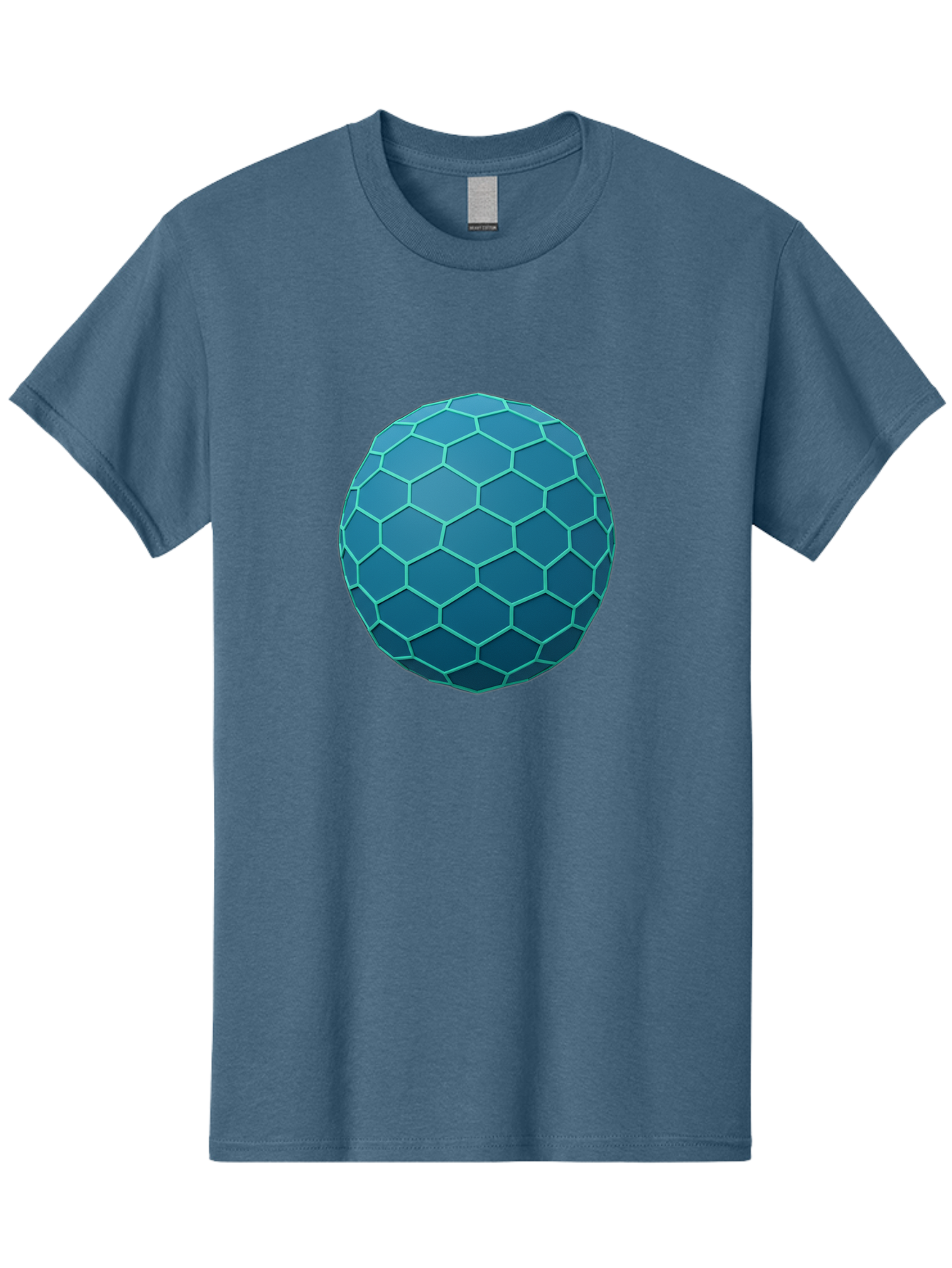 Blue-Hexagonal-Sphere Men'S Graphic Tee, 100% Cotton, Comfortable Casual Summer Wear, Machine Washable, Vintage Camera, Old Camera, Antique Camera, Black Camera, Classic Photography, Photography Equipment, Nostalgic Device, Film Camera, Bag194