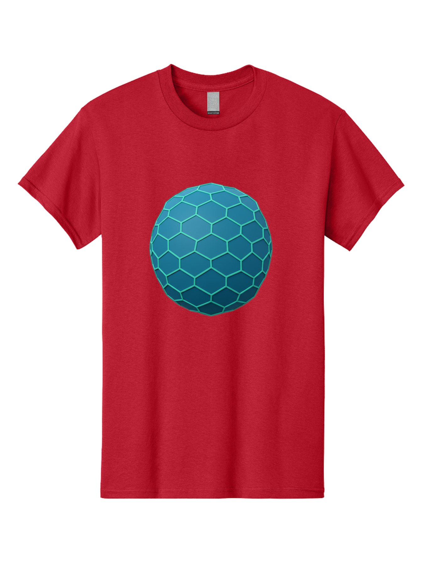Blue-Hexagonal-Sphere Men'S Graphic Tee, 100% Cotton, Comfortable Casual Summer Wear, Machine Washable, Vintage Camera, Old Camera, Antique Camera, Black Camera, Classic Photography, Photography Equipment, Nostalgic Device, Film Camera, Bag194
