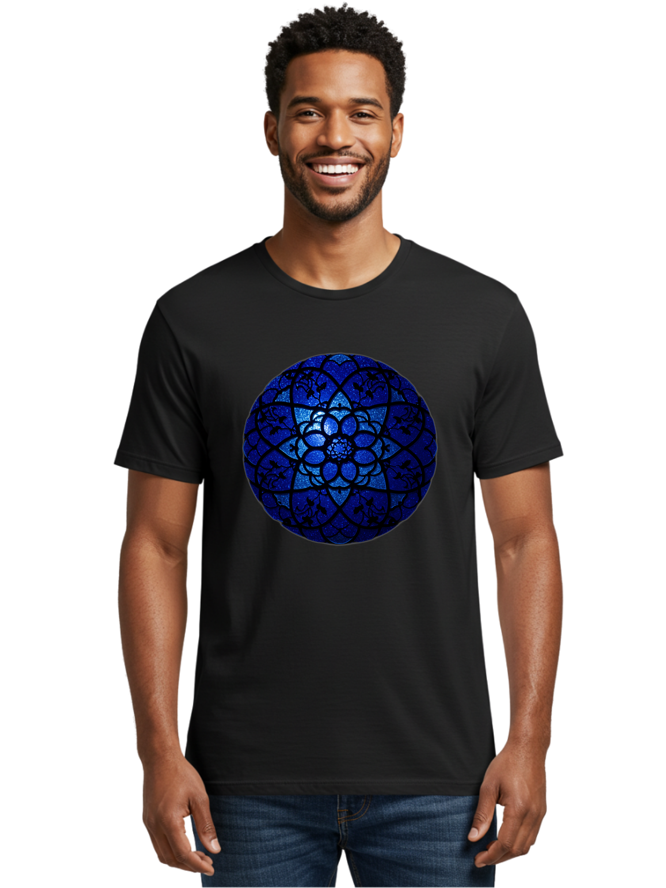 Blue-Lotus-Mandala Men'S Graphic Tee, 100% Cotton, Comfortable Casual Summer Wear, Machine Washable, Vintage Camera, Old Camera, Antique Camera, Black Camera, Classic Photography, Photography Equipment, Nostalgic Device, Film Camera, Bag196