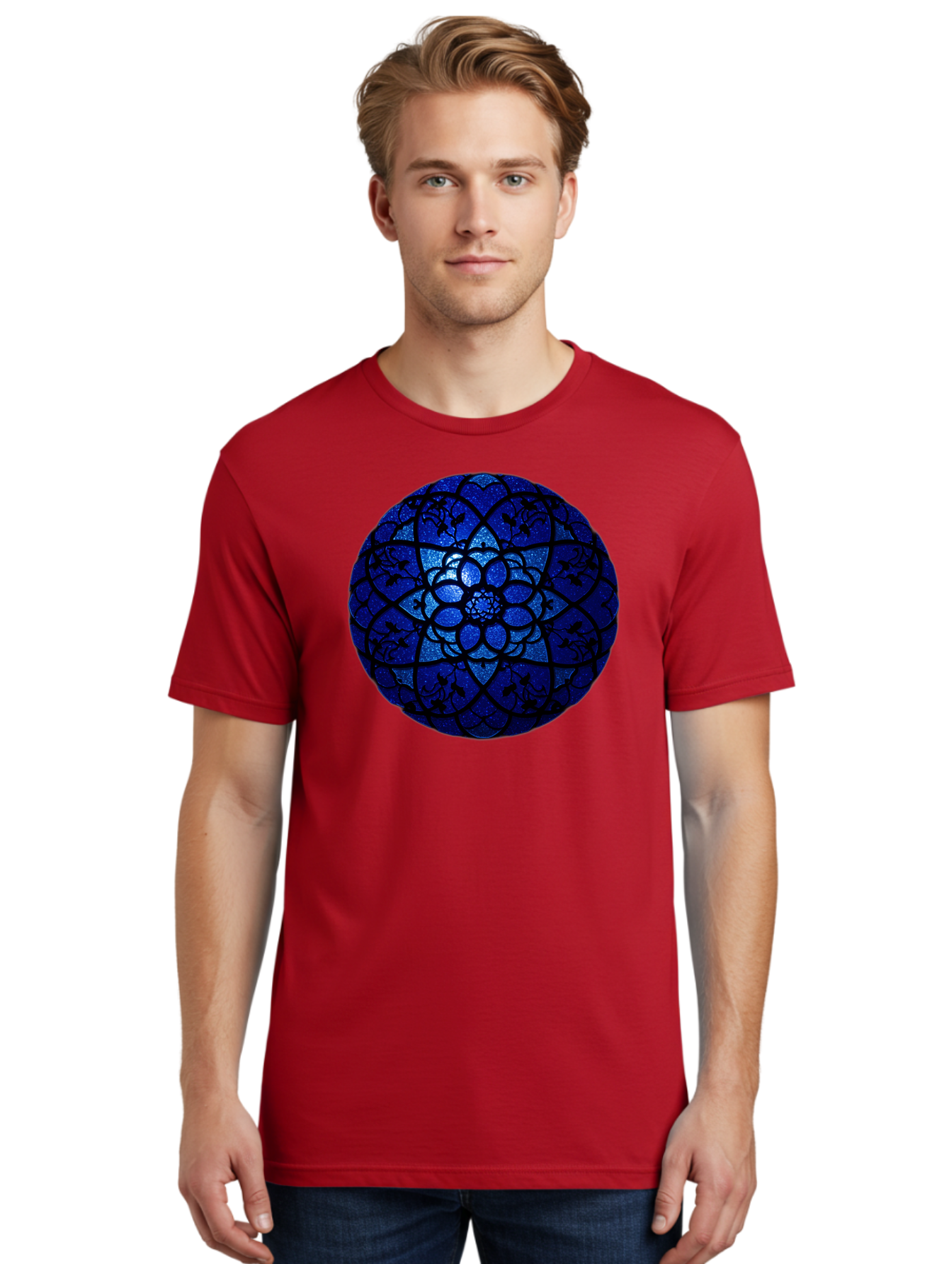 Blue-Lotus-Mandala Men'S Graphic Tee, 100% Cotton, Comfortable Casual Summer Wear, Machine Washable, Vintage Camera, Old Camera, Antique Camera, Black Camera, Classic Photography, Photography Equipment, Nostalgic Device, Film Camera, Bag196