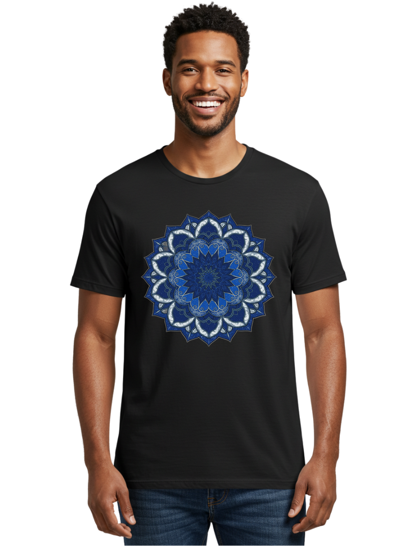 Blue-Mandala Men'S Graphic Tee, 100% Cotton, Comfortable Casual Summer Wear, Machine Washable, Vintage Camera, Old Camera, Antique Camera, Black Camera, Classic Photography, Photography Equipment, Nostalgic Device, Film Camera, Camera Art Bag197