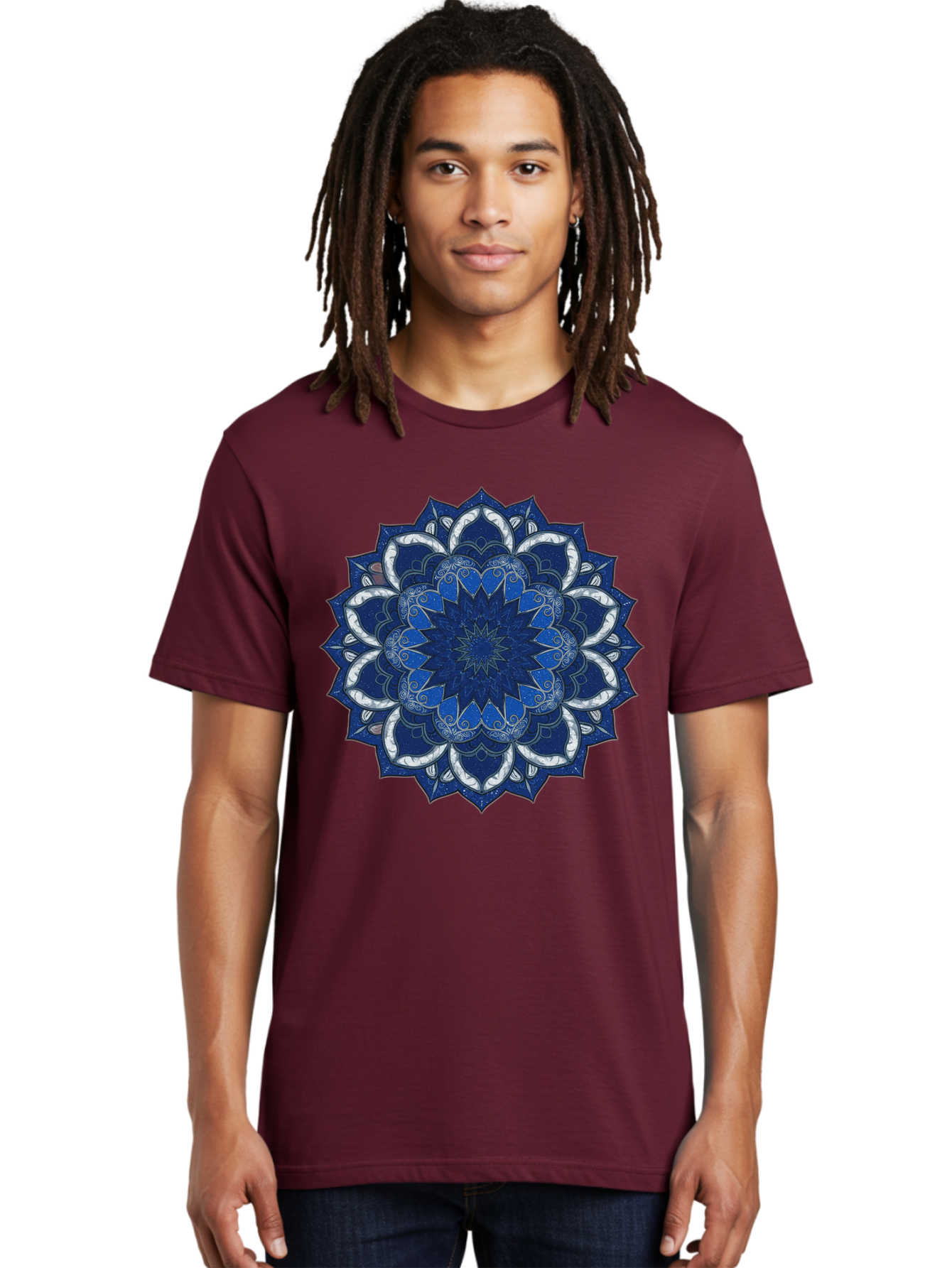 Blue-Mandala Men'S Graphic Tee, 100% Cotton, Comfortable Casual Summer Wear, Machine Washable, Vintage Camera, Old Camera, Antique Camera, Black Camera, Classic Photography, Photography Equipment, Nostalgic Device, Film Camera, Camera Art Bag197