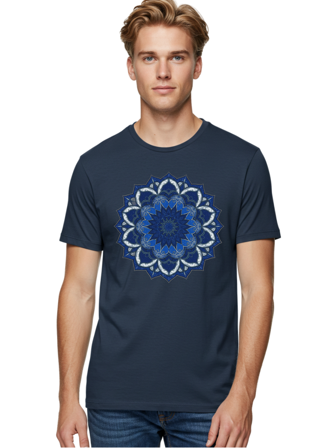 Blue-Mandala Men'S Graphic Tee, 100% Cotton, Comfortable Casual Summer Wear, Machine Washable, Vintage Camera, Old Camera, Antique Camera, Black Camera, Classic Photography, Photography Equipment, Nostalgic Device, Film Camera, Camera Art Bag197