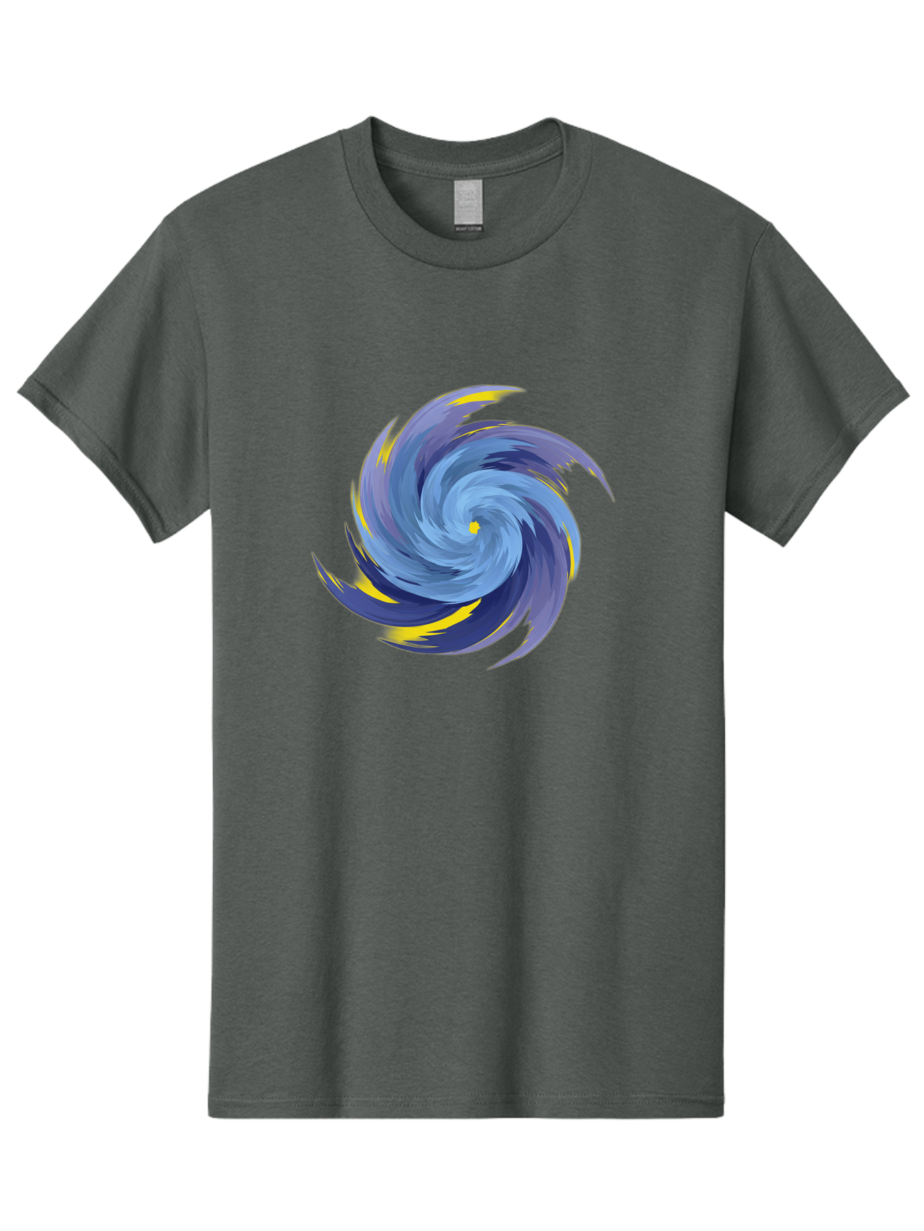 Blue-Spiral-Swirl Men'S Graphic Tee, 100% Cotton, Comfortable Casual Summer Wear, Machine Washable, Vintage Camera, Old Camera, Antique Camera, Black Camera, Classic Photography, Photography Equipment, Nostalgic Device, Film Camera, Camera Art Bag204
