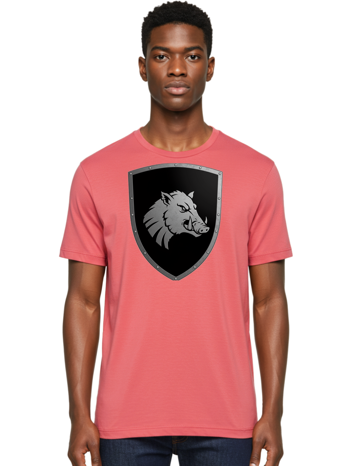 Boar-Head-Shield Men'S Graphic Tee, 100% Cotton, Comfortable Casual Summer Wear, Machine Washable, Vintage Camera, Old Camera, Antique Camera, Black Camera, Classic Photography, Photography Equipment, Nostalgic Device, Film Camera, Camera Art Bag210