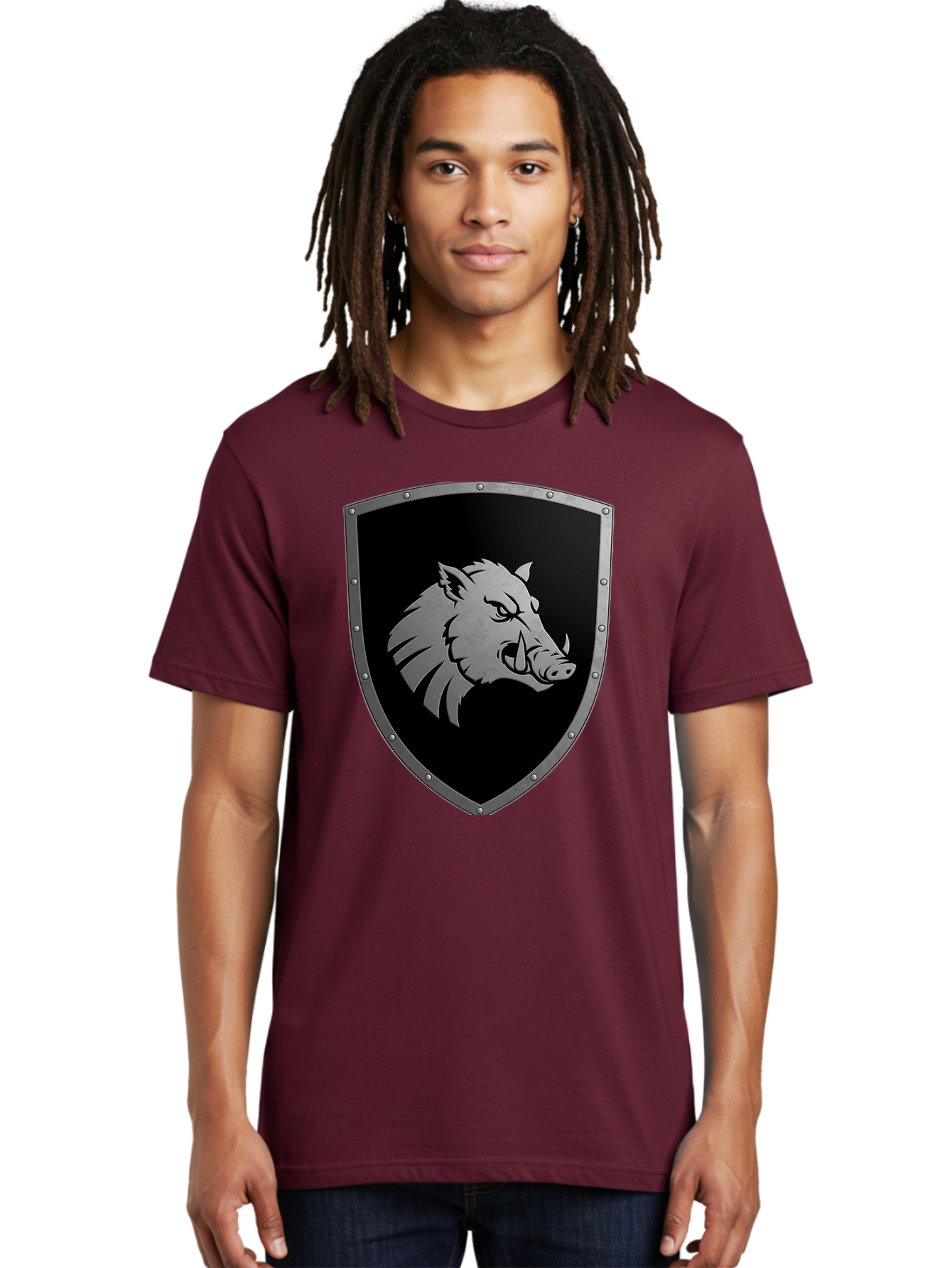 Boar-Head-Shield Men'S Graphic Tee, 100% Cotton, Comfortable Casual Summer Wear, Machine Washable, Vintage Camera, Old Camera, Antique Camera, Black Camera, Classic Photography, Photography Equipment, Nostalgic Device, Film Camera, Camera Art Bag210