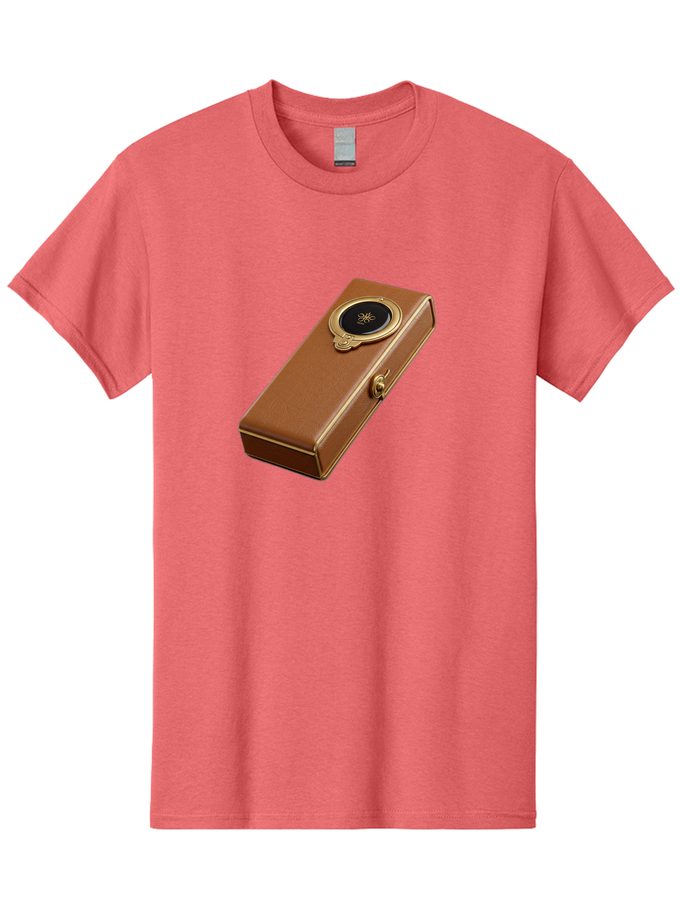 Brown-Leather-Box Men'S Graphic Tee, 100% Cotton, Comfortable Casual Summer Wear, Machine Washable, Vintage Camera, Old Camera, Antique Camera, Black Camera, Classic Photography, Photography Equipment, Nostalgic Device, Film Camera, Camera Art Bag217