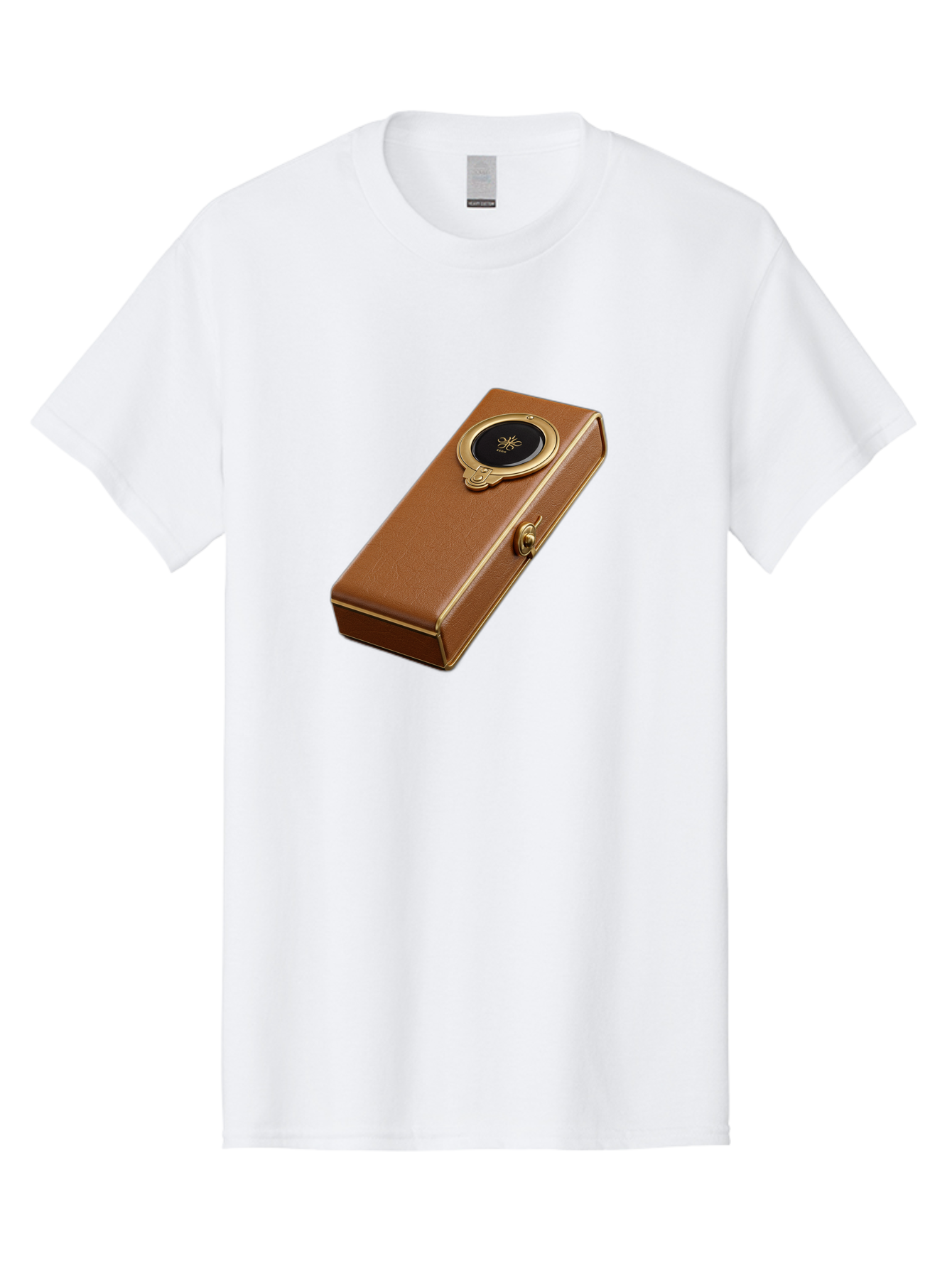 Brown-Leather-Box Men'S Graphic Tee, 100% Cotton, Comfortable Casual Summer Wear, Machine Washable, Vintage Camera, Old Camera, Antique Camera, Black Camera, Classic Photography, Photography Equipment, Nostalgic Device, Film Camera, Camera Art Bag217
