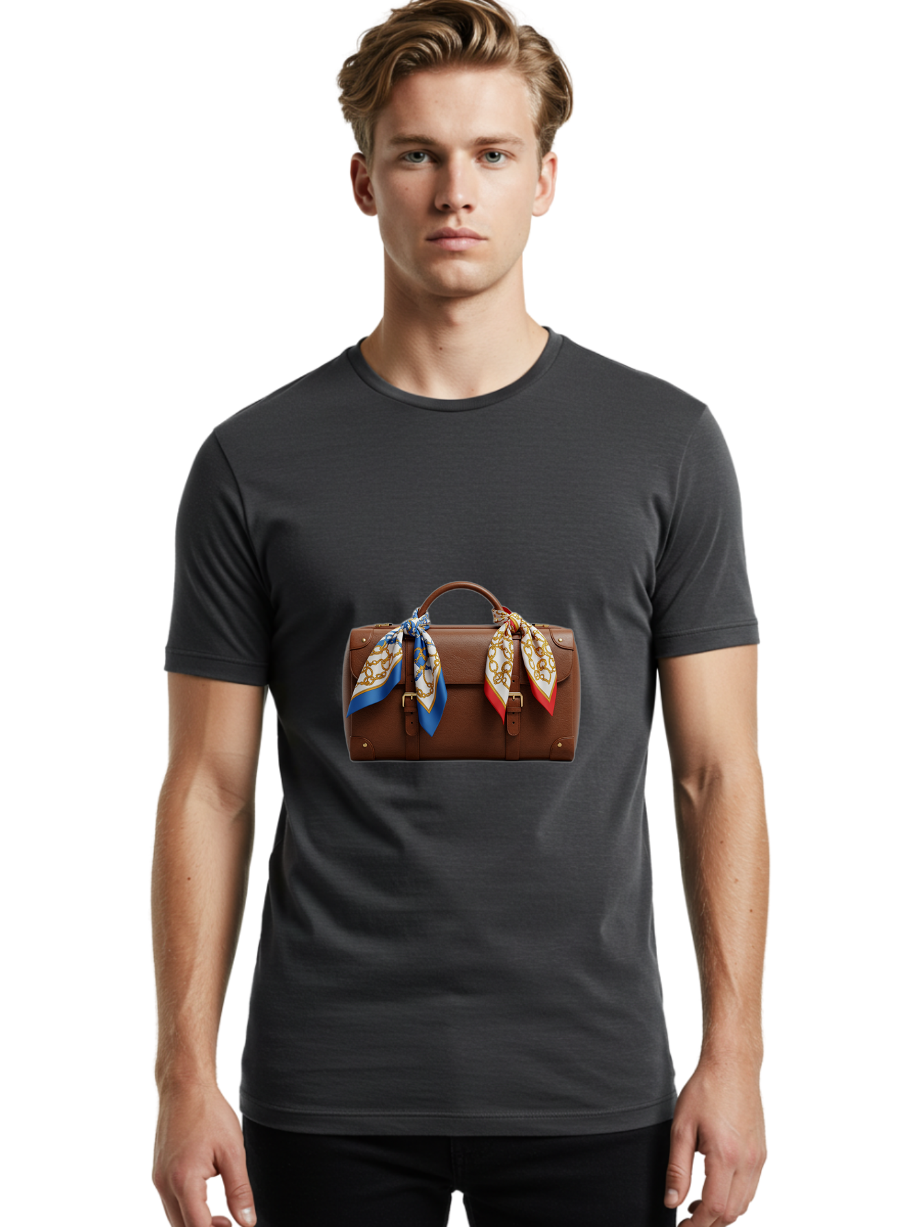 Brown-Leather-Handbag Men'S Graphic Tee, 100% Cotton, Comfortable Casual Summer Wear, Machine Washable, Vintage Camera, Old Camera, Antique Camera, Black Camera, Classic Photography, Photography Equipment, Nostalgic Device, Film Camera, Bag218