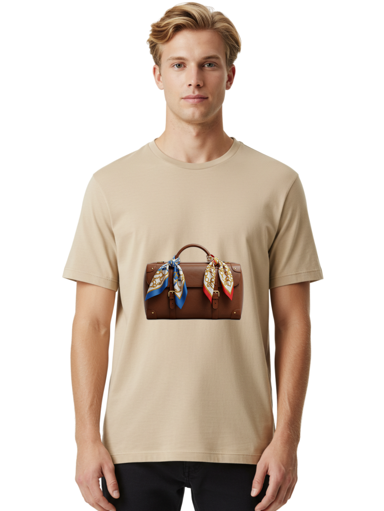 Brown-Leather-Handbag Men'S Graphic Tee, 100% Cotton, Comfortable Casual Summer Wear, Machine Washable, Vintage Camera, Old Camera, Antique Camera, Black Camera, Classic Photography, Photography Equipment, Nostalgic Device, Film Camera, Bag218