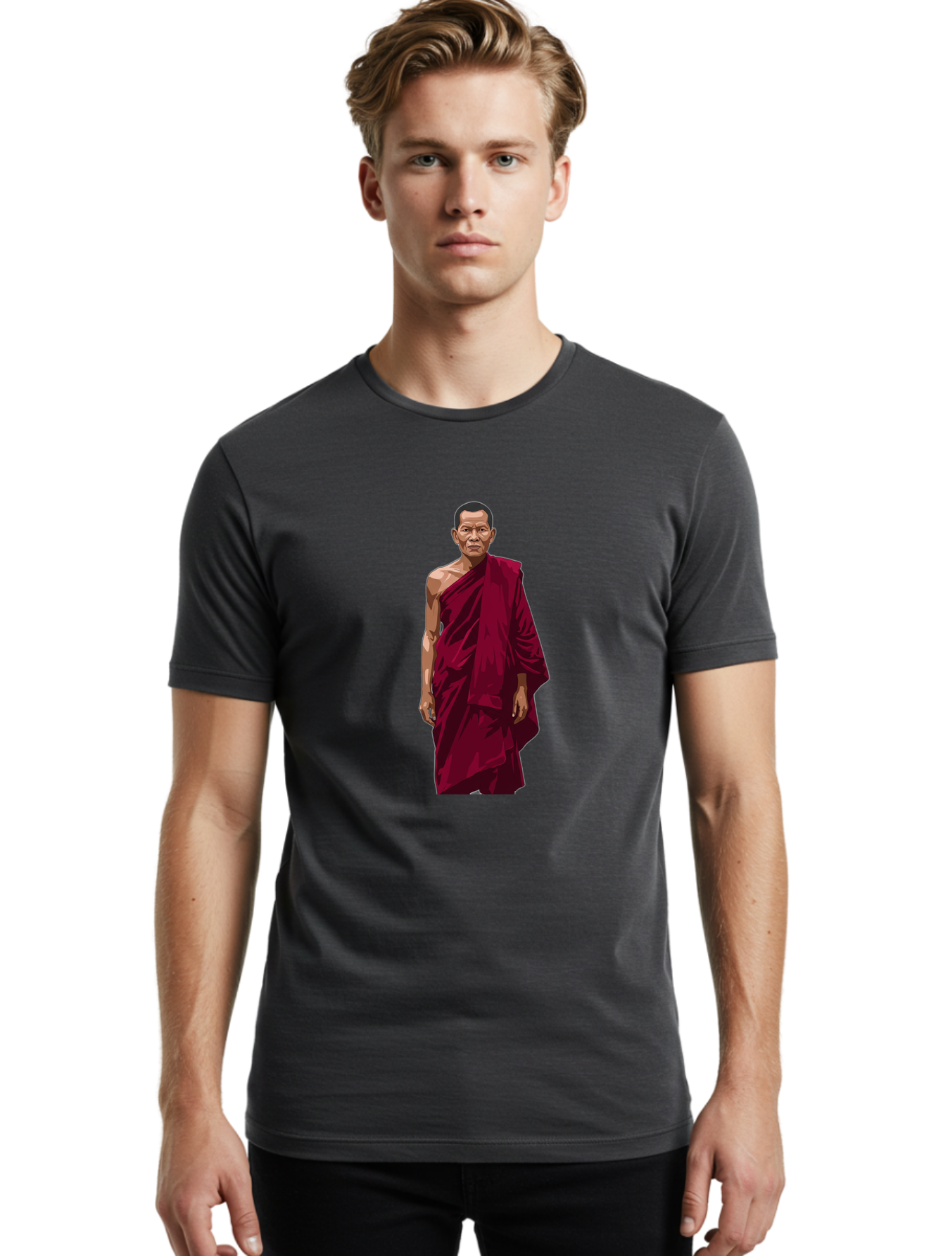 Buddhist-Monk-1 Men'S Graphic Tee, 100% Cotton, Comfortable Casual Summer Wear, Machine Washable, Vintage Camera, Old Camera, Antique Camera, Black Camera, Classic Photography, Photography Equipment, Nostalgic Device, Film Camera, Camera Art Bag224