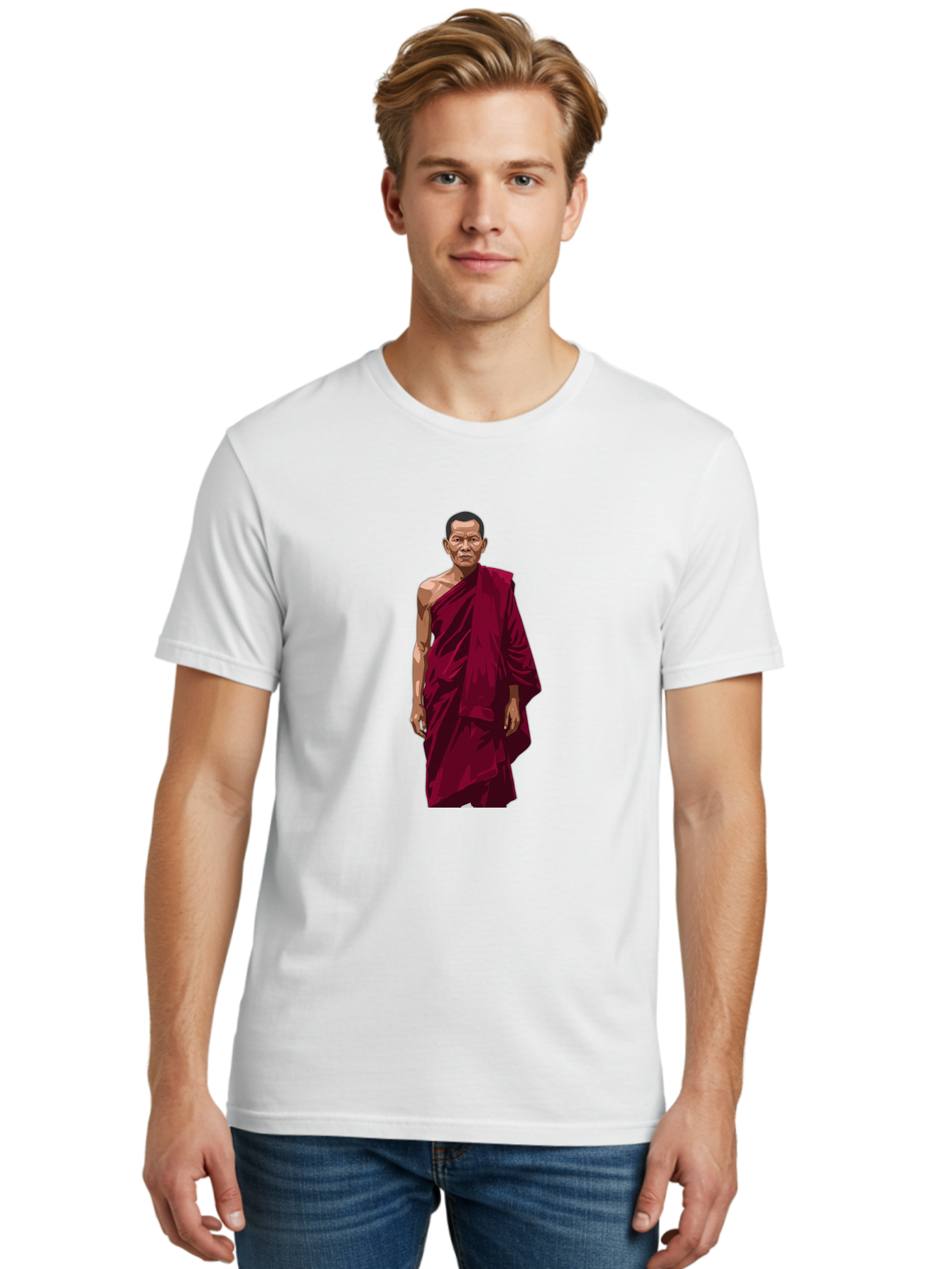 Buddhist-Monk-1 Men'S Graphic Tee, 100% Cotton, Comfortable Casual Summer Wear, Machine Washable, Vintage Camera, Old Camera, Antique Camera, Black Camera, Classic Photography, Photography Equipment, Nostalgic Device, Film Camera, Camera Art Bag224