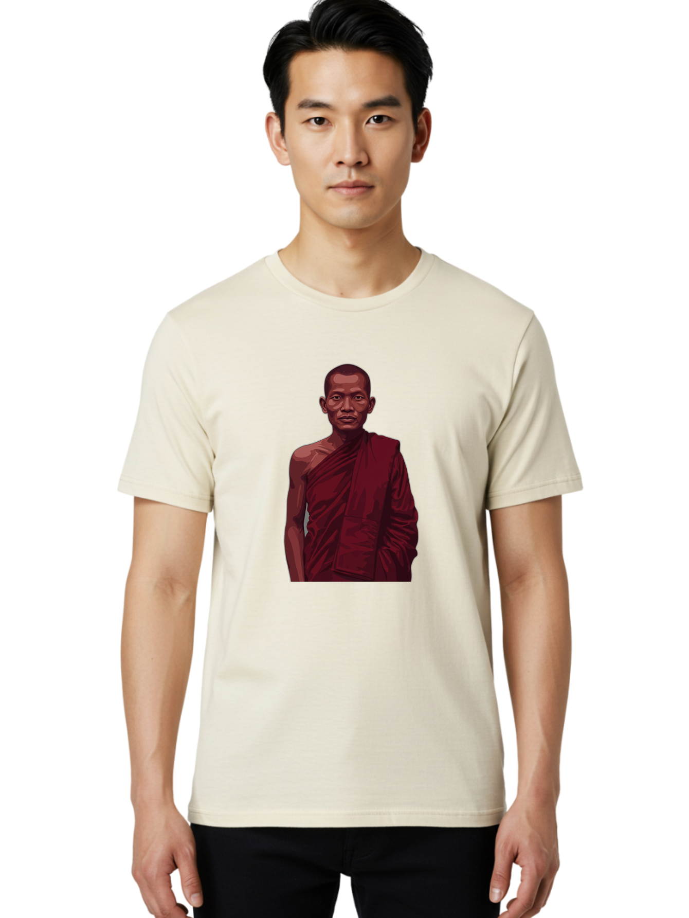 Buddhist-Monk-2 Men'S Graphic Tee, 100% Cotton, Comfortable Casual Summer Wear, Machine Washable, Vintage Camera, Old Camera, Antique Camera, Black Camera, Classic Photography, Photography Equipment, Nostalgic Device, Film Camera, Camera Art Bag225