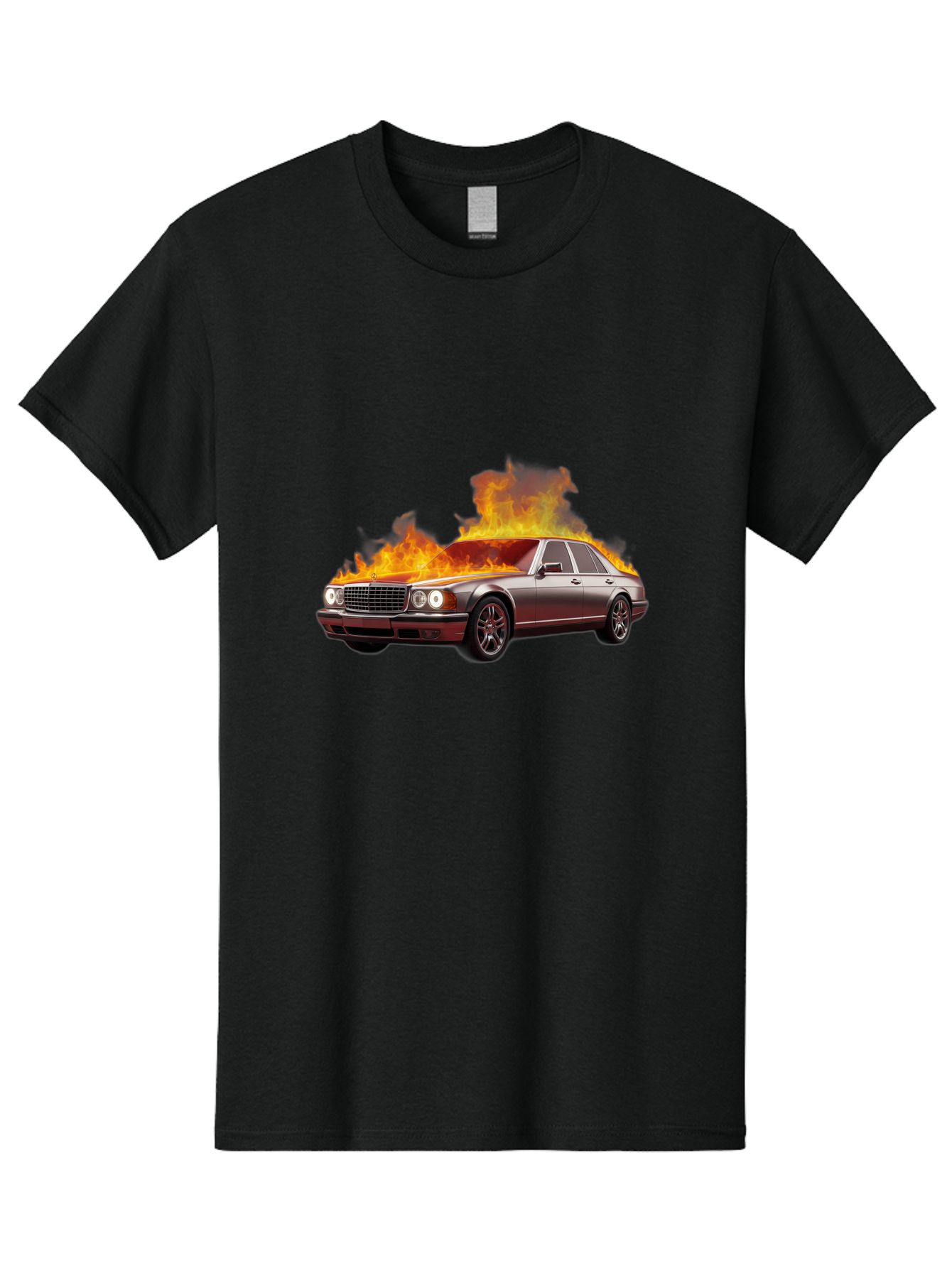 Burning-Mercedes Men'S Graphic Tee, 100% Cotton, Comfortable Casual Summer Wear, Machine Washable, Vintage Camera, Old Camera, Antique Camera, Black Camera, Classic Photography, Photography Equipment, Nostalgic Device, Film Camera, Camera Art Bag234