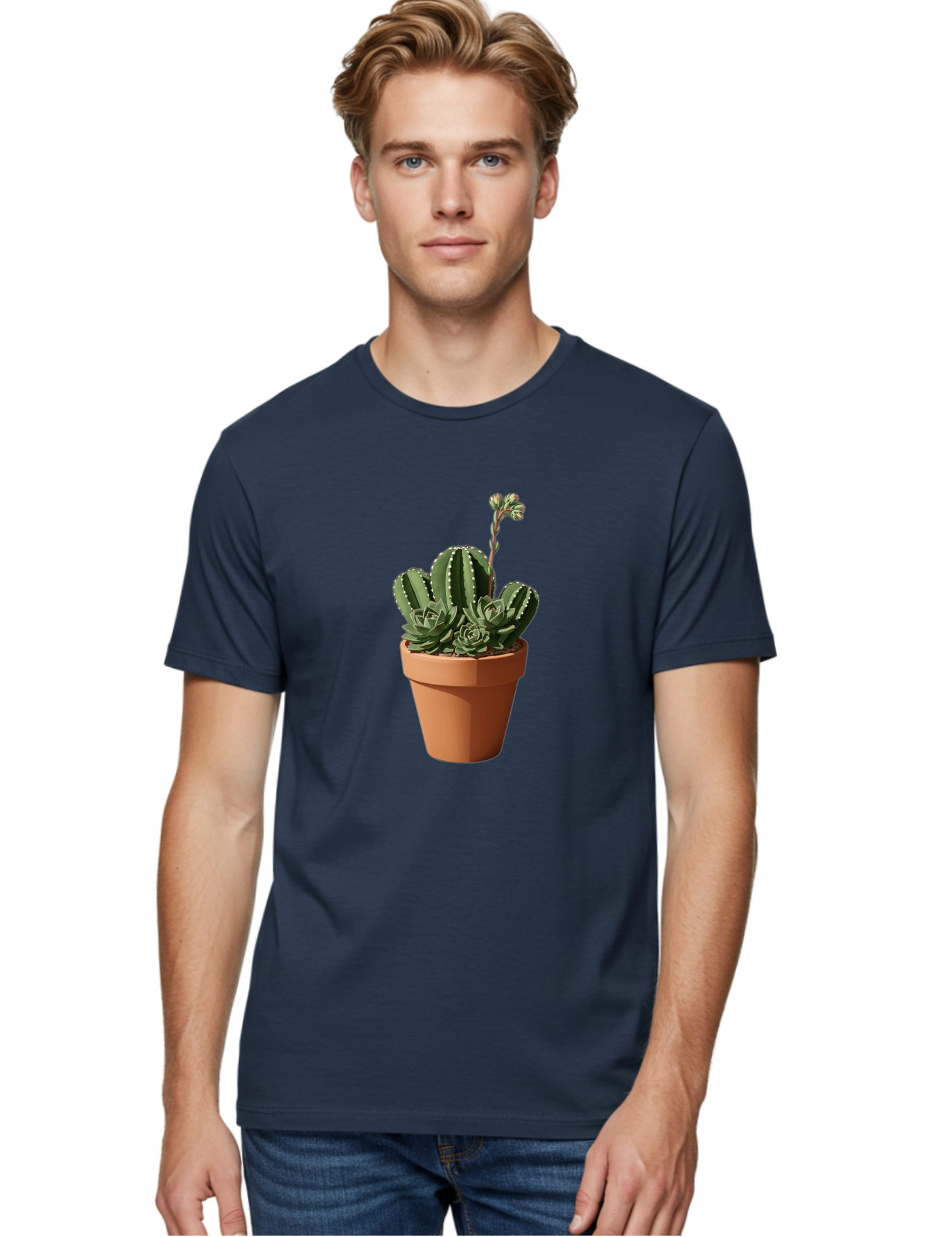 Cactus-In-Terracotta-Pot Men'S Graphic Tee, 100% Cotton, Comfortable Casual Summer Wear, Machine Washable, Vintage Camera, Old Camera, Antique Camera, Black Camera, Classic Photography, Photography Equipment, Nostalgic Device, Film Camera, Bag237