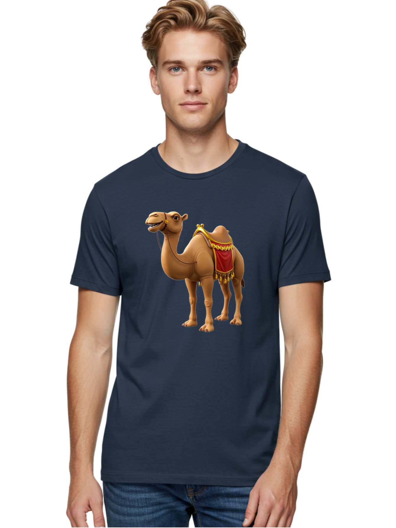 Camel-With-Red-Saddle Men'S Graphic Tee, 100% Cotton, Comfortable Casual Summer Wear, Machine Washable, Vintage Camera, Old Camera, Antique Camera, Black Camera, Classic Photography, Photography Equipment, Nostalgic Device, Film Camera, Bag242
