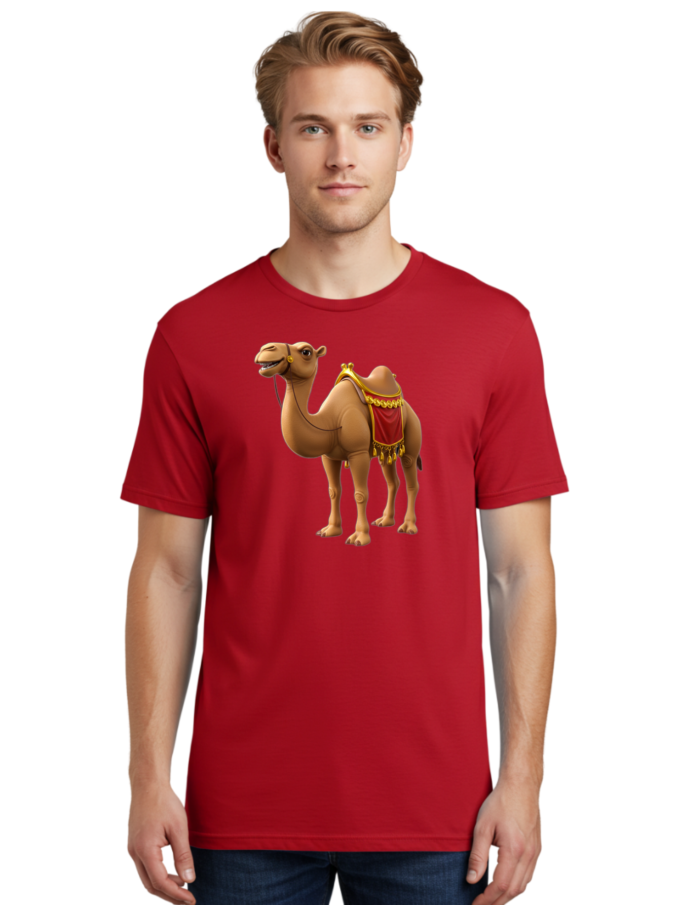 Camel-With-Red-Saddle Men'S Graphic Tee, 100% Cotton, Comfortable Casual Summer Wear, Machine Washable, Vintage Camera, Old Camera, Antique Camera, Black Camera, Classic Photography, Photography Equipment, Nostalgic Device, Film Camera, Bag242