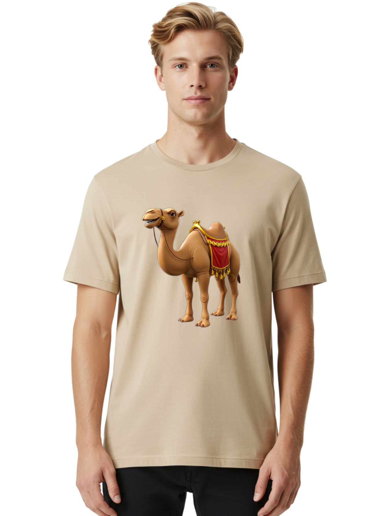 Camel-With-Red-Saddle Men'S Graphic Tee, 100% Cotton, Comfortable Casual Summer Wear, Machine Washable, Vintage Camera, Old Camera, Antique Camera, Black Camera, Classic Photography, Photography Equipment, Nostalgic Device, Film Camera, Bag242