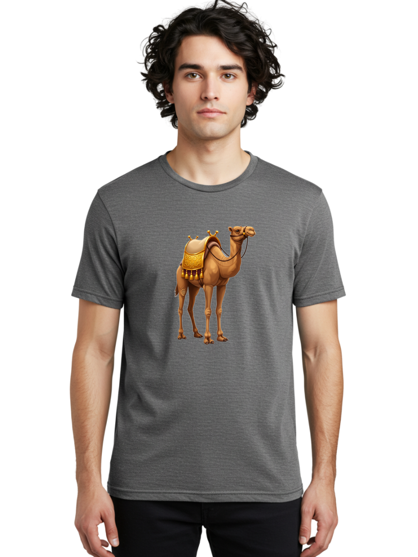 Camel Men'S Graphic Tee, 100% Cotton, Comfortable Casual Summer Wear, Machine Washable, Vintage Camera, Old Camera, Antique Camera, Black Camera, Classic Photography, Photography Equipment, Nostalgic Device, Film Camera, Camera Art Bag243